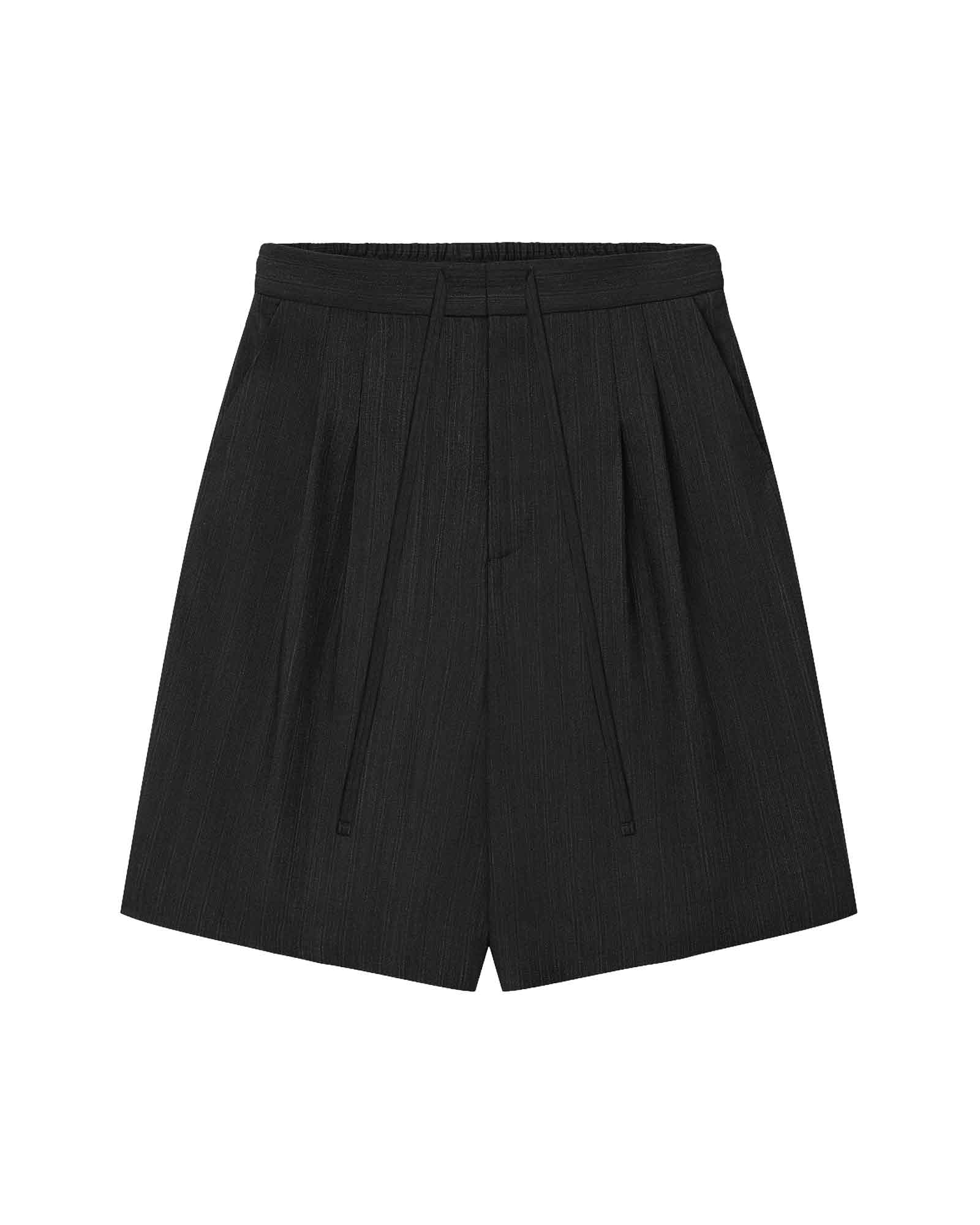 FEAR OF GOD・フィア オブ ゴット - ハーフ・ショートパンツ BAGGY SHORTS / BLACK STRIPED