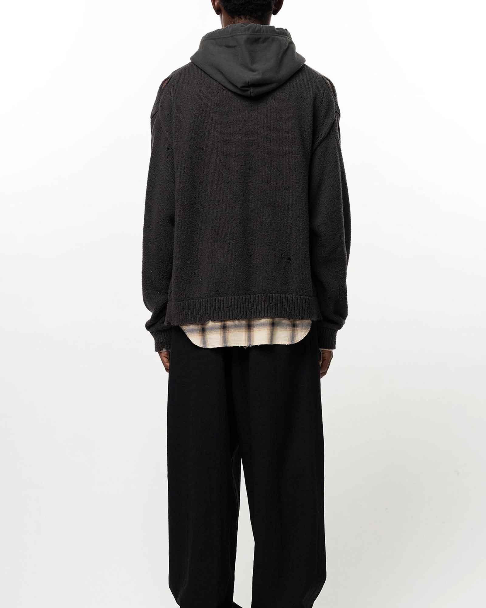MIHARA YASUHIRO・ミハラヤスヒロ - パーカー・フーディ TRIPLE LAYERED SWEAT HOODIE / BLACK
