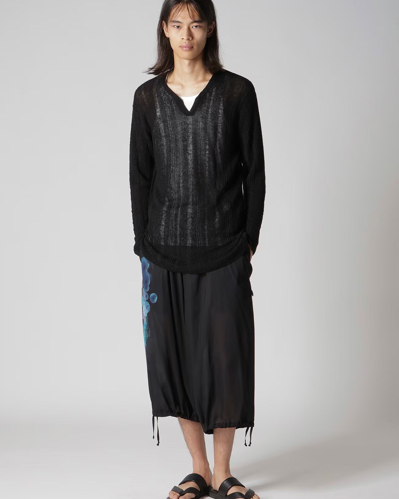 Yohji Yamamoto (ヨウジ ヤマモト) 26SS 10G 1PLY DROP NEEDLE HALF CD
