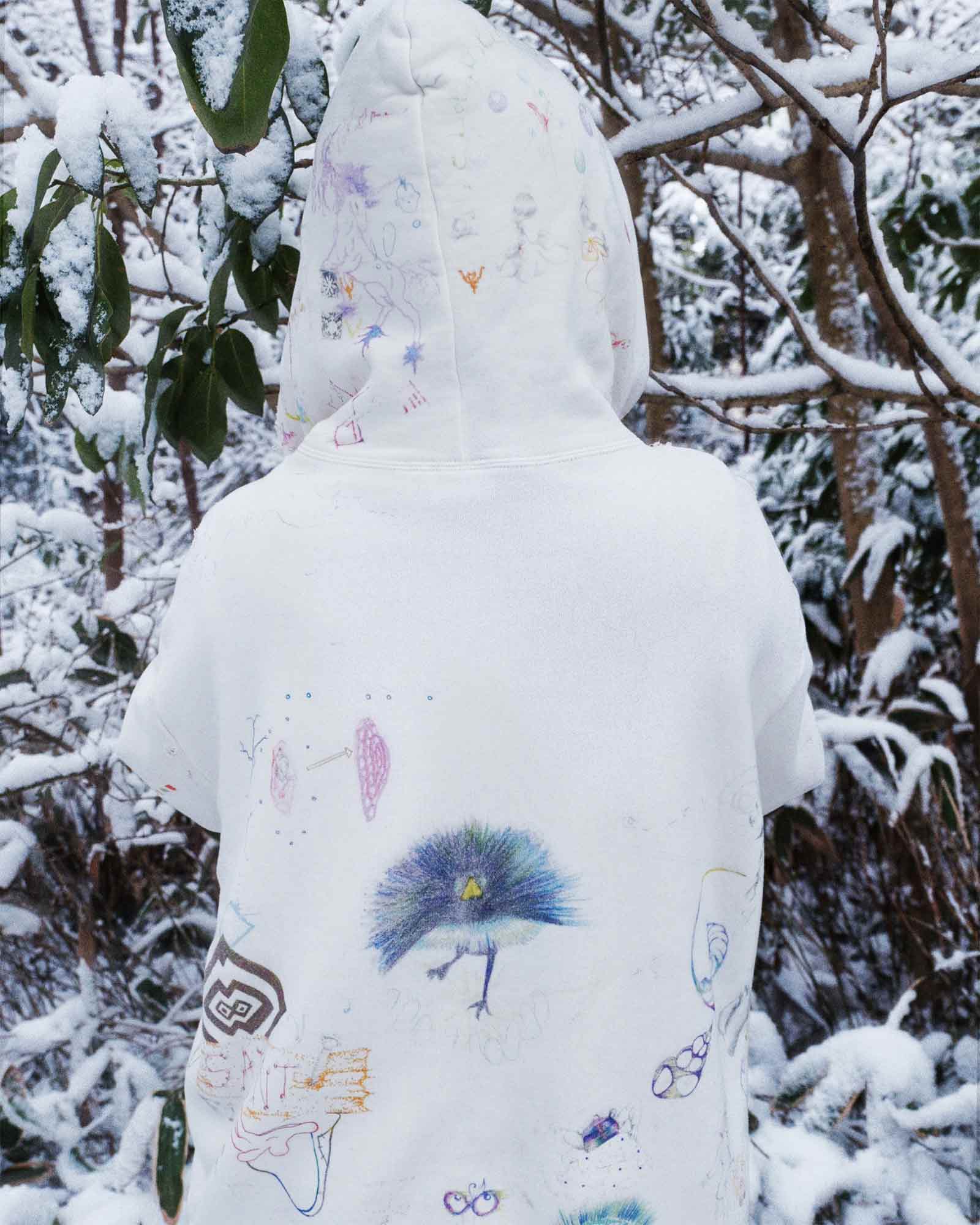 ©SAINT M××××××・圣迈克尔 -  COCO_DOUBLE FACE HOODIE / WHITE