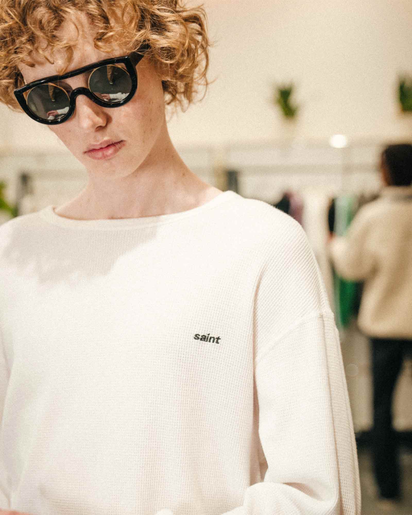 ©SAINT M××××××・セントマイケル - L/S Tシャツ THARMAL SHIRT/THARMAL / WHITE
