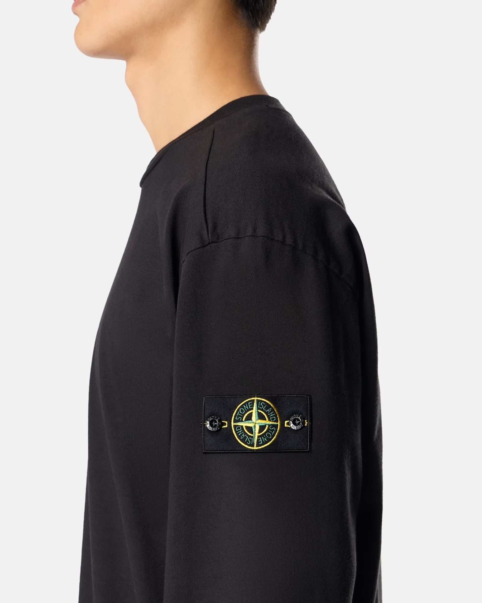 STONE ISLAND・ストーンアイランド - L/S Tシャツ HEAVY ORGANIC COTTON JERSEY L/S TSHIRT 6100057 / BLACK