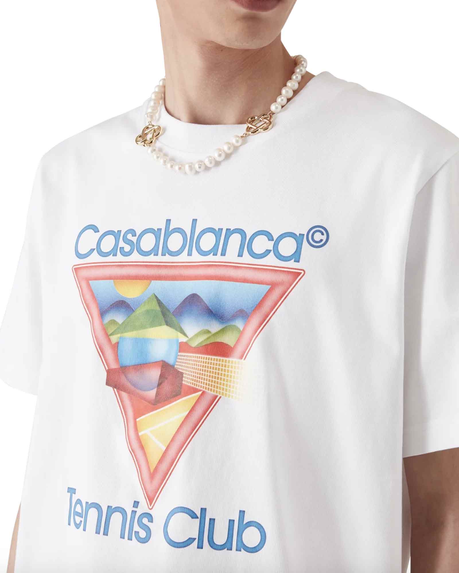 CASABLANCA・カサブランカ - Tシャツ・カットソー TENNIS CLUB ICON PRINTED T-SHIRT / WHITE