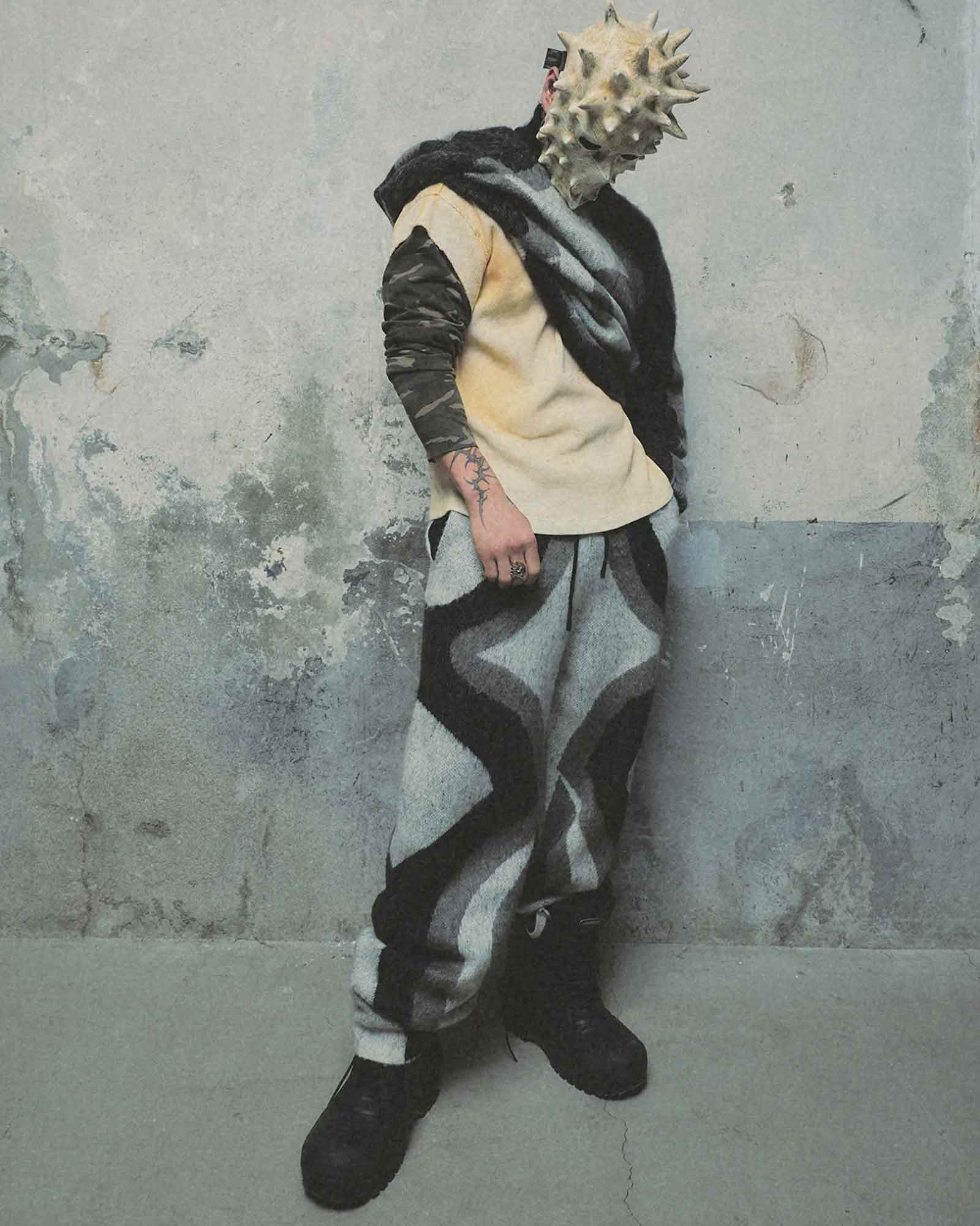 THUG CLUB・サグクラブ - L/S Tシャツ TC HELLFIRE LAYERED T-SHIRT / CAMO/WHITE