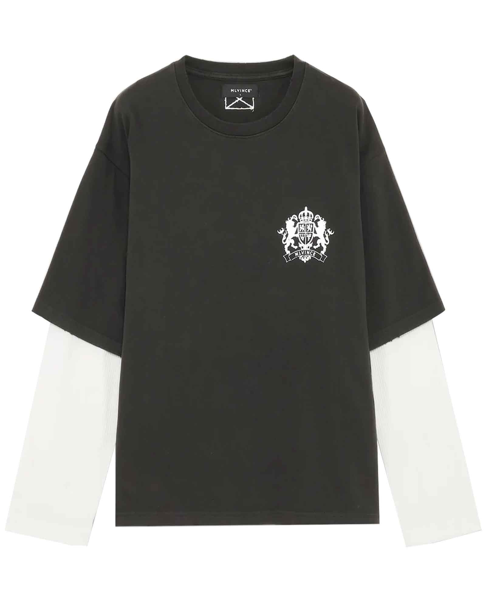 MLVINCE・メルヴィンス - L/S Tシャツ MLV HOTEL LAYERED LS TEE / WASHED BLACK