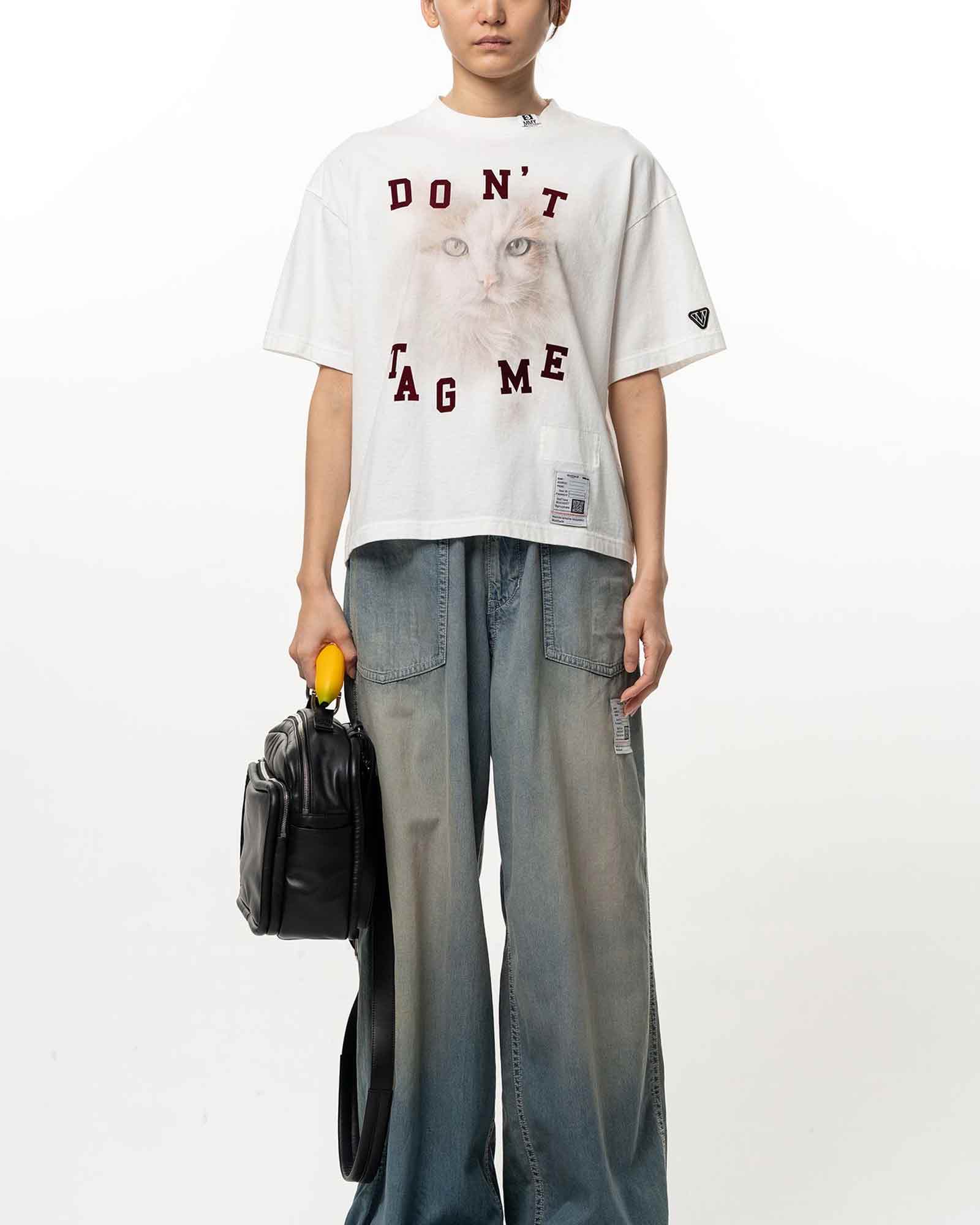 MIHARA YASUHIRO・Yasuhiro Mihara -  CAT PRINTED TEE / WHITE