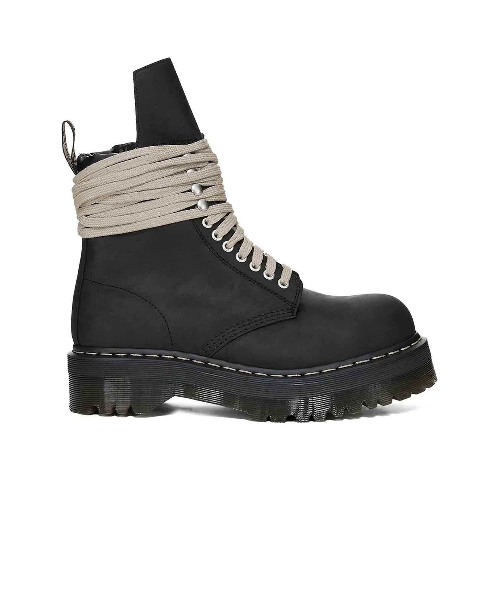 RICK OWENS・リック オウエンス - ブーツ QUAD SOLE STEEL TOE BOOT / BLACK