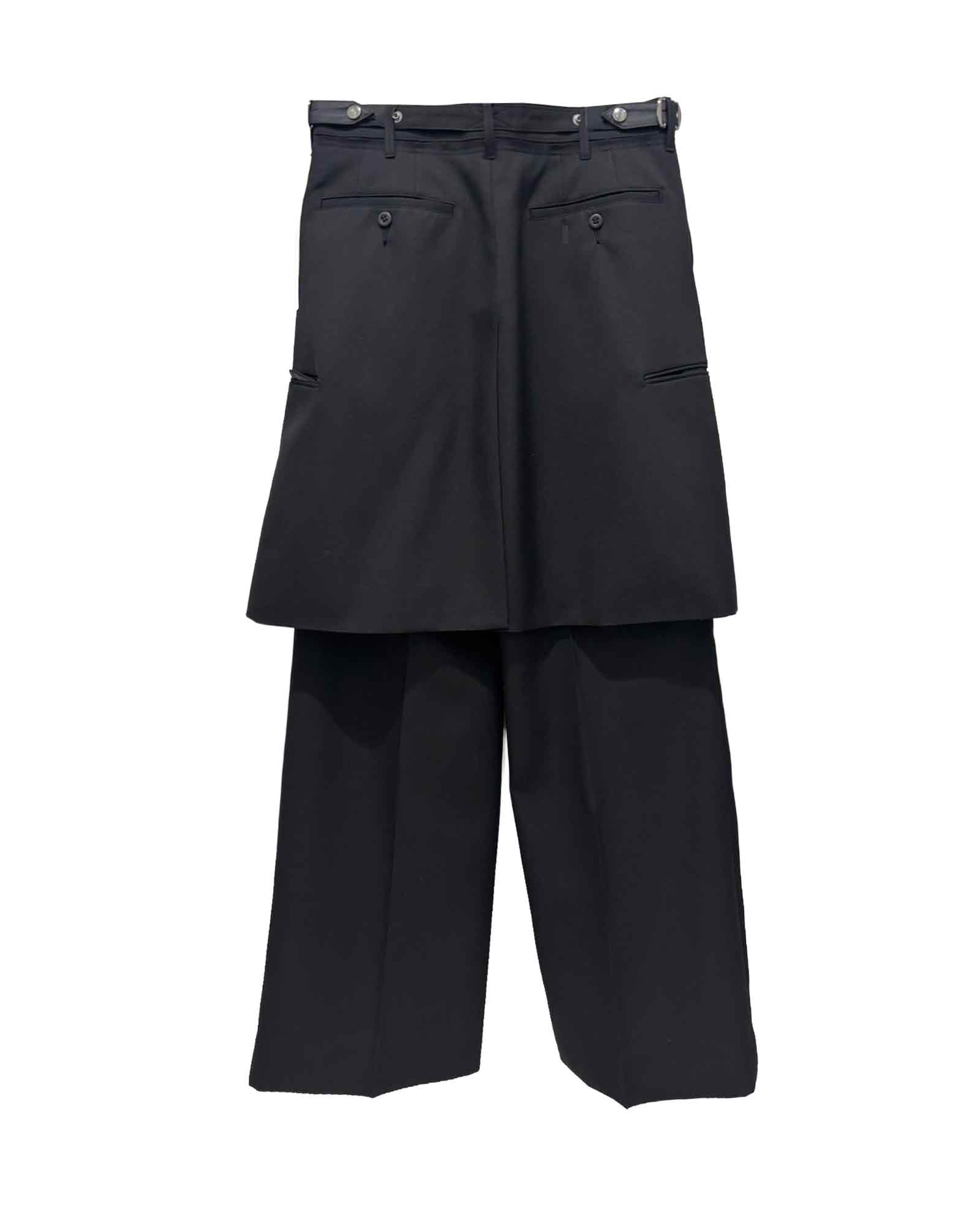 Tamme・タム - スラックス BUM FLAP JACKET SLACKS / BLACK