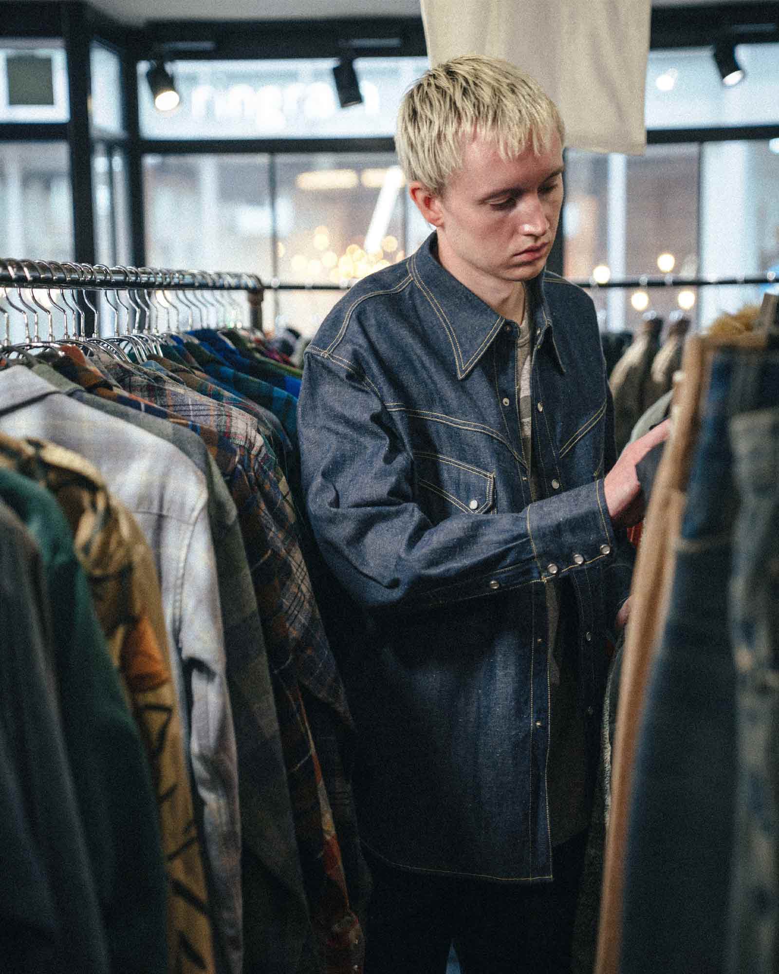 ©SAINT M××××××・セントマイケル - シャツ BBJ_DENIM SHIRT/REGID / BLUE