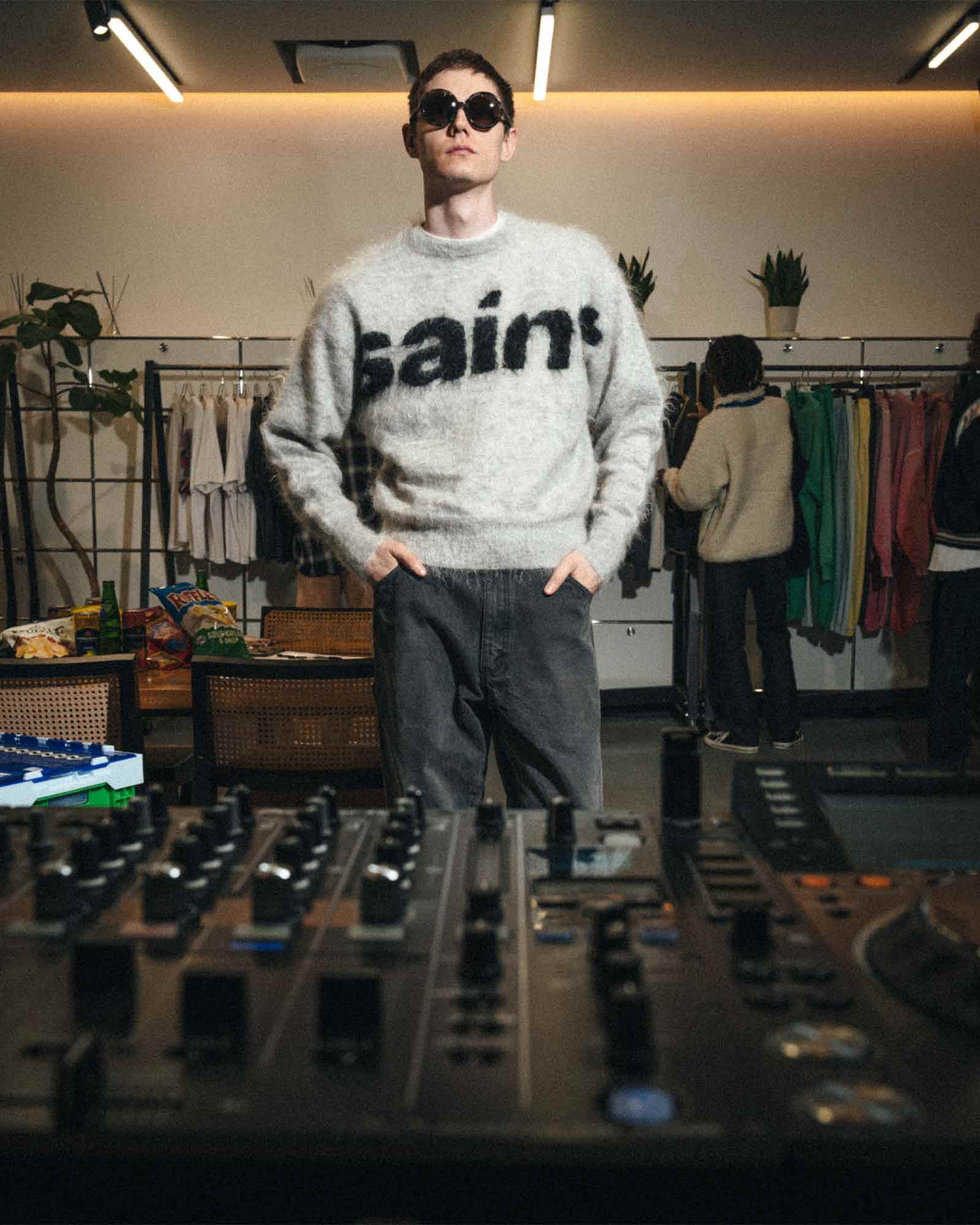 ©SAINT M××××××・セントマイケル - ニット・セーター MOHAIR CREW KNIT/SAINT / GRAY