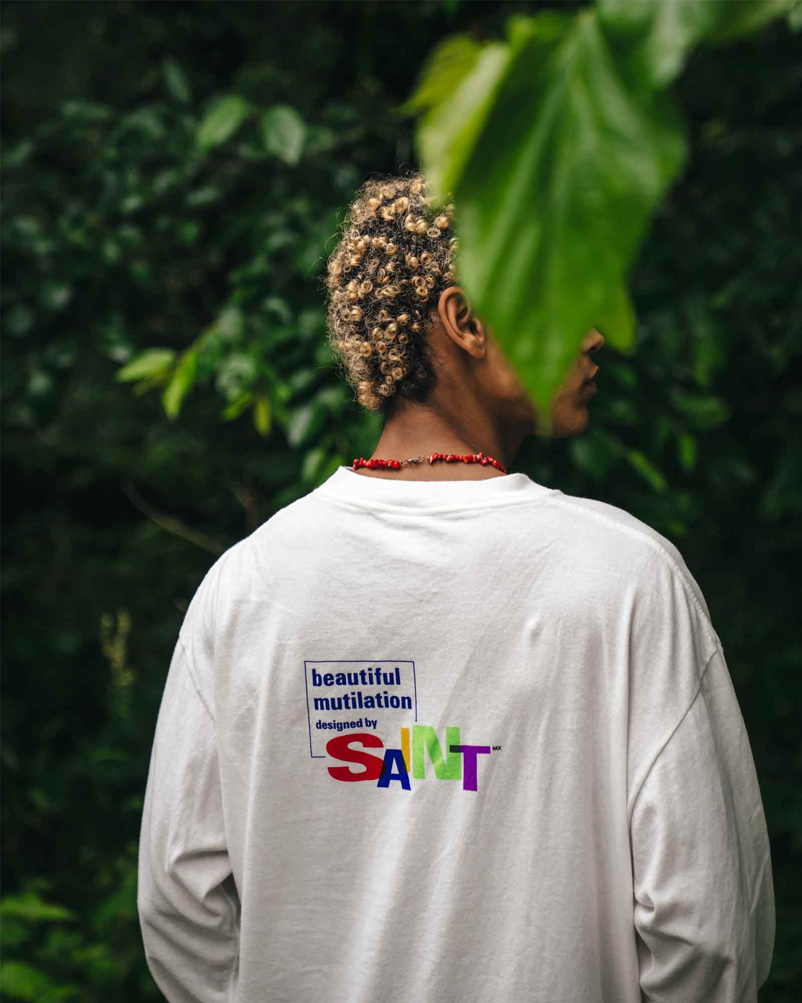 ©SAINT M××××××・saint michael -  LS TEE/BEAUTIFUL SAINT / WHITE