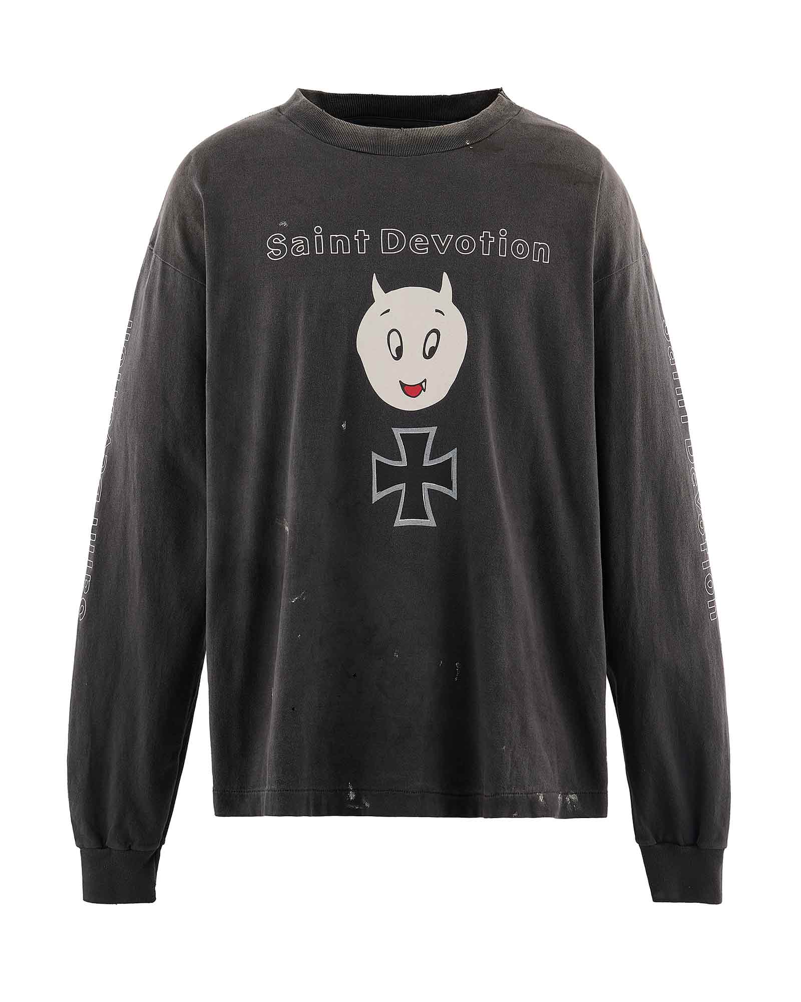 LS T-SHIRT/SAINT DEVOTION / BLACK