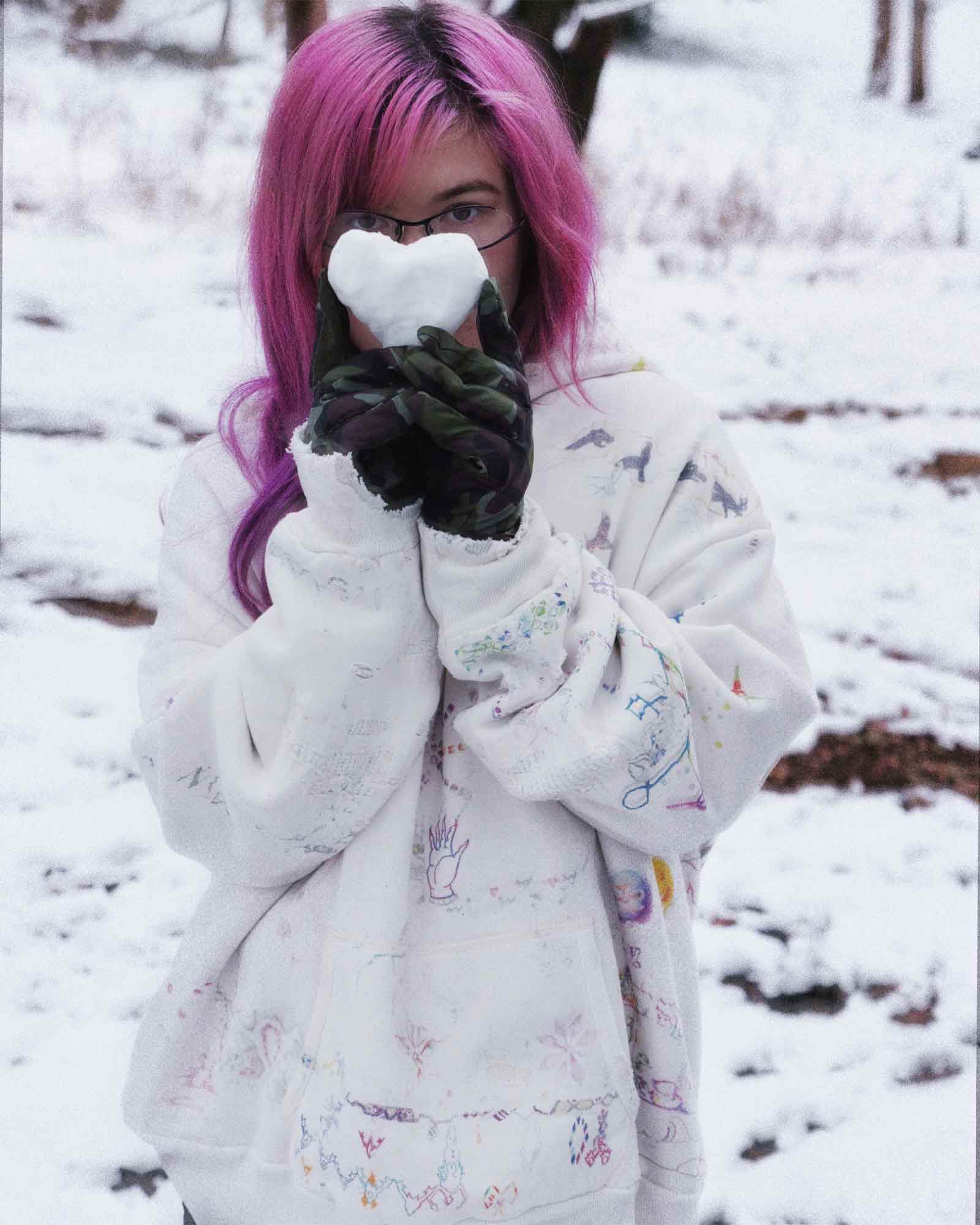 ©SAINT M××××××・圣迈克尔 -  COCO_DOUBLE FACE HOODIE / WHITE