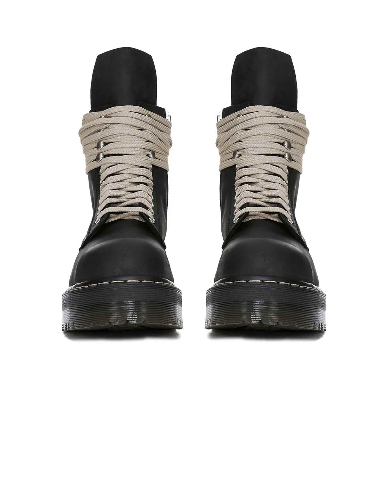 RICK OWENS・リック オウエンス - ブーツ QUAD SOLE STEEL TOE BOOT / BLACK