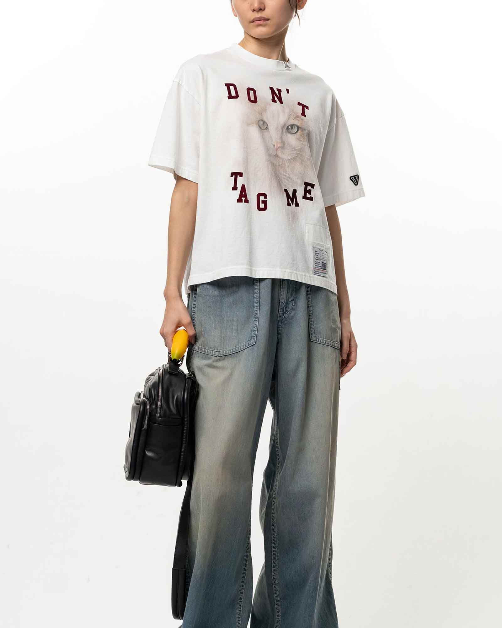 MIHARA YASUHIRO・Yasuhiro Mihara -  CAT PRINTED TEE / WHITE