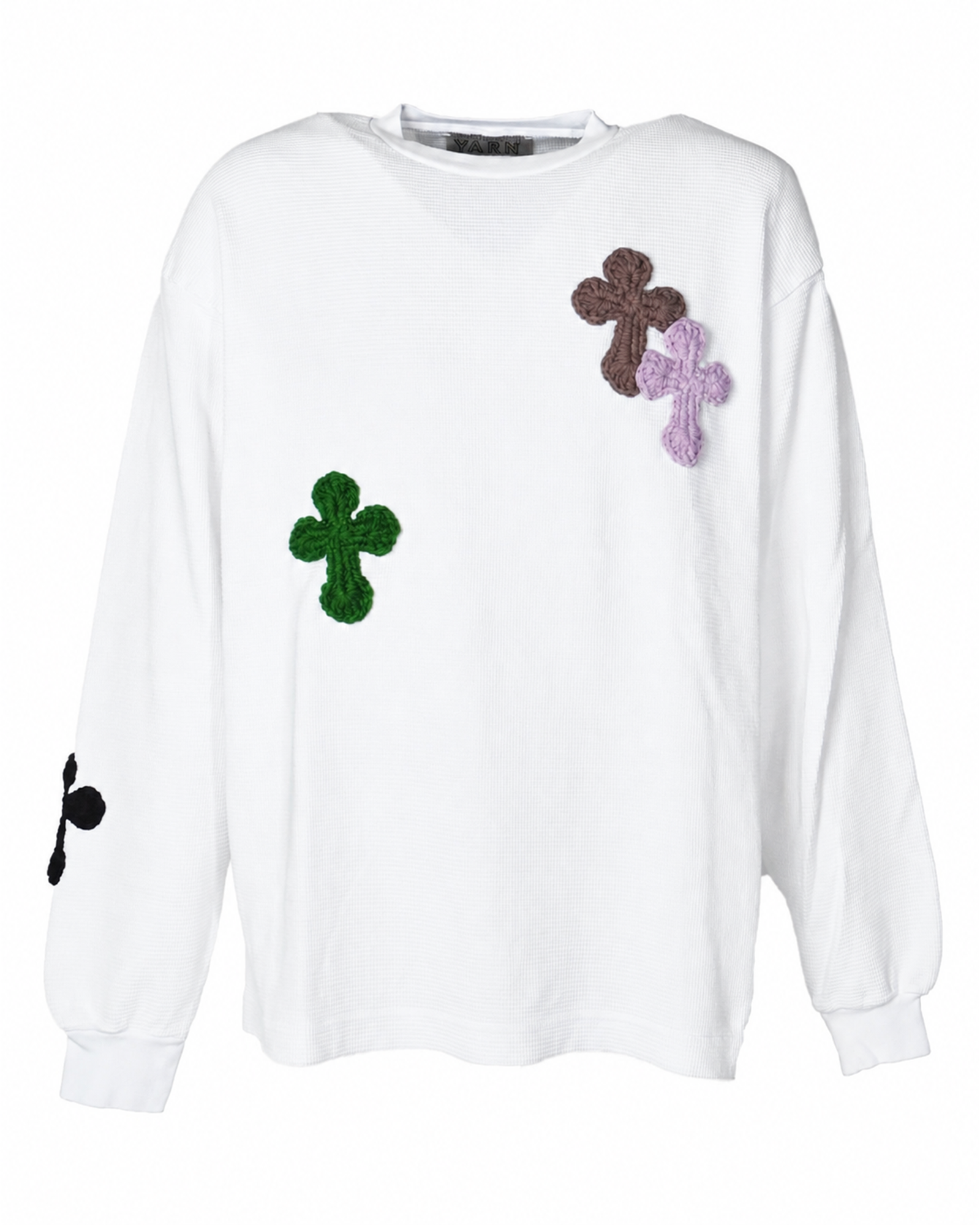 Y.A.R.N.・ヤーン - L/S Tシャツ Y.A.R.N. THERMAL-44 (M) / WHITE
