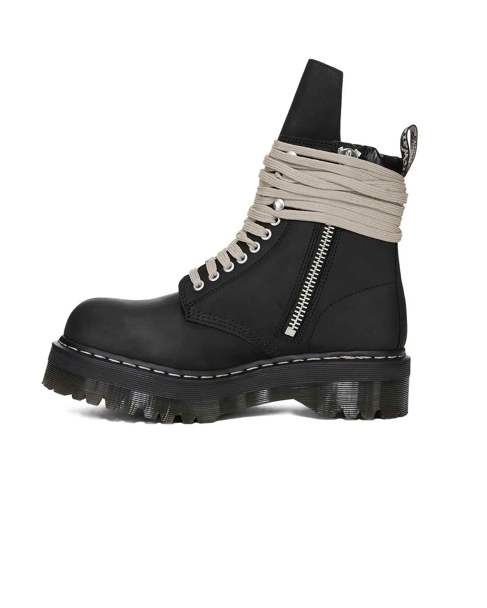 RICK OWENS・リック オウエンス - ブーツ QUAD SOLE STEEL TOE BOOT / BLACK