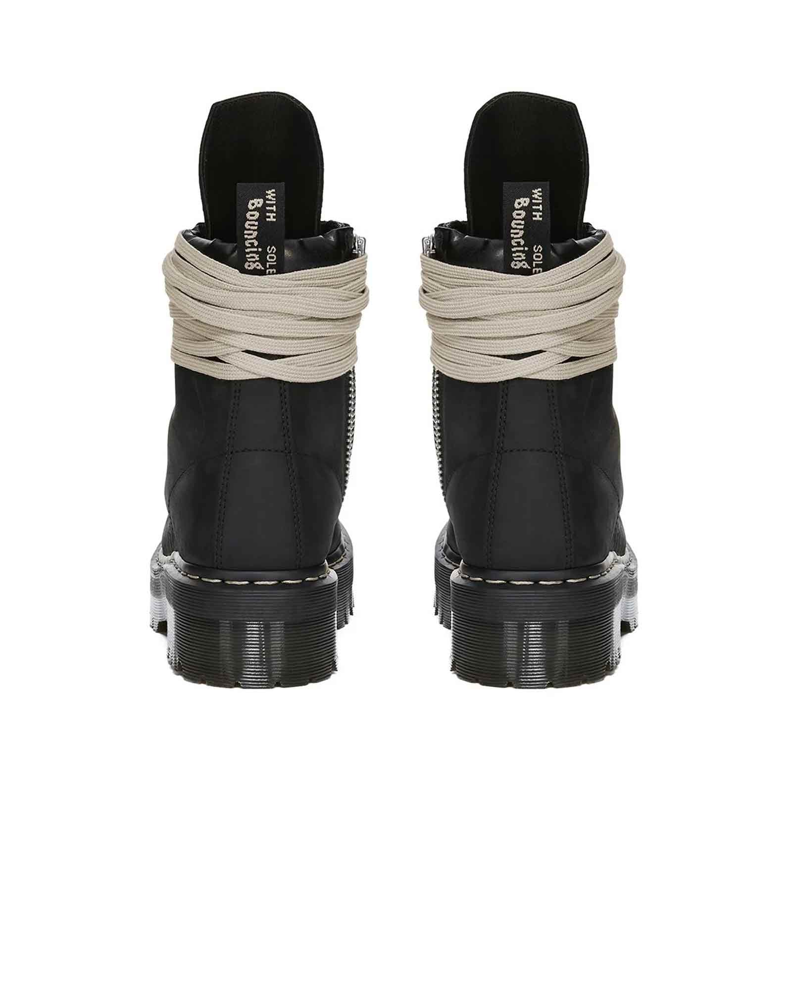 RICK OWENS・リック オウエンス - ブーツ QUAD SOLE STEEL TOE BOOT / BLACK
