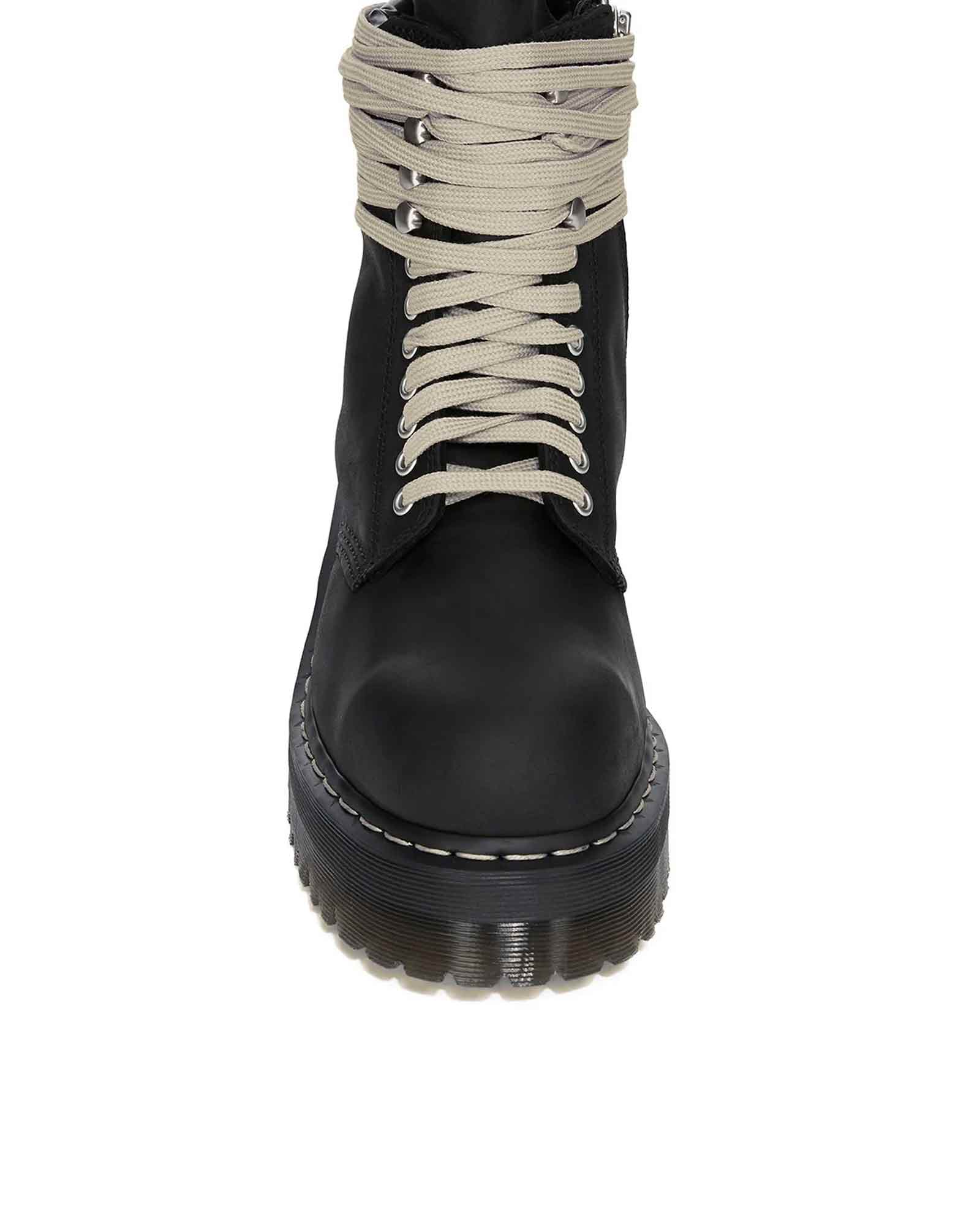 RICK OWENS・リック オウエンス - ブーツ QUAD SOLE STEEL TOE BOOT / BLACK
