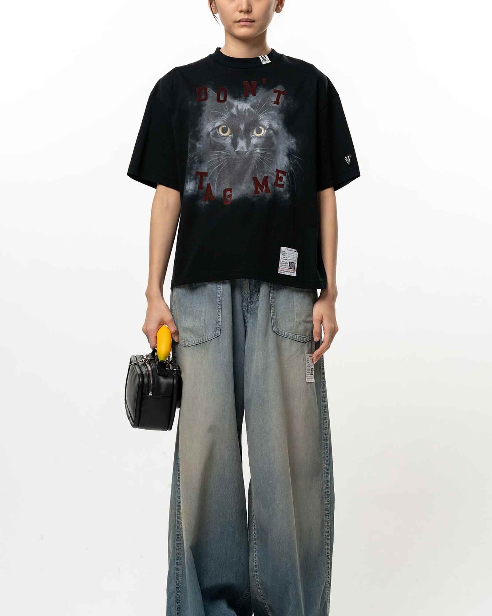 MIHARA YASUHIRO・Yasuhiro Mihara -  CAT PRINTED TEE / BLACK