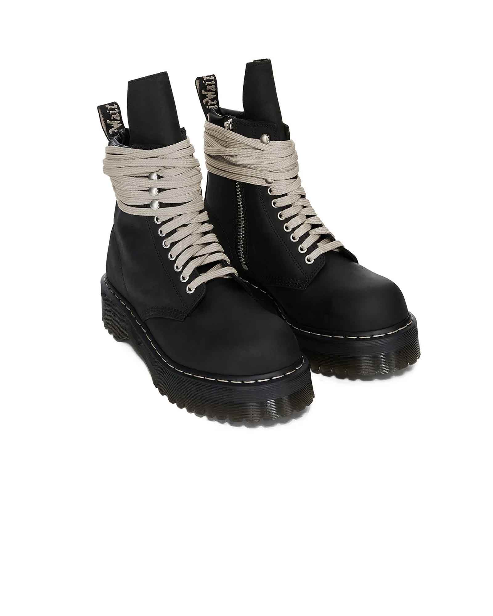 RICK OWENS・リック オウエンス - ブーツ QUAD SOLE STEEL TOE BOOT / BLACK