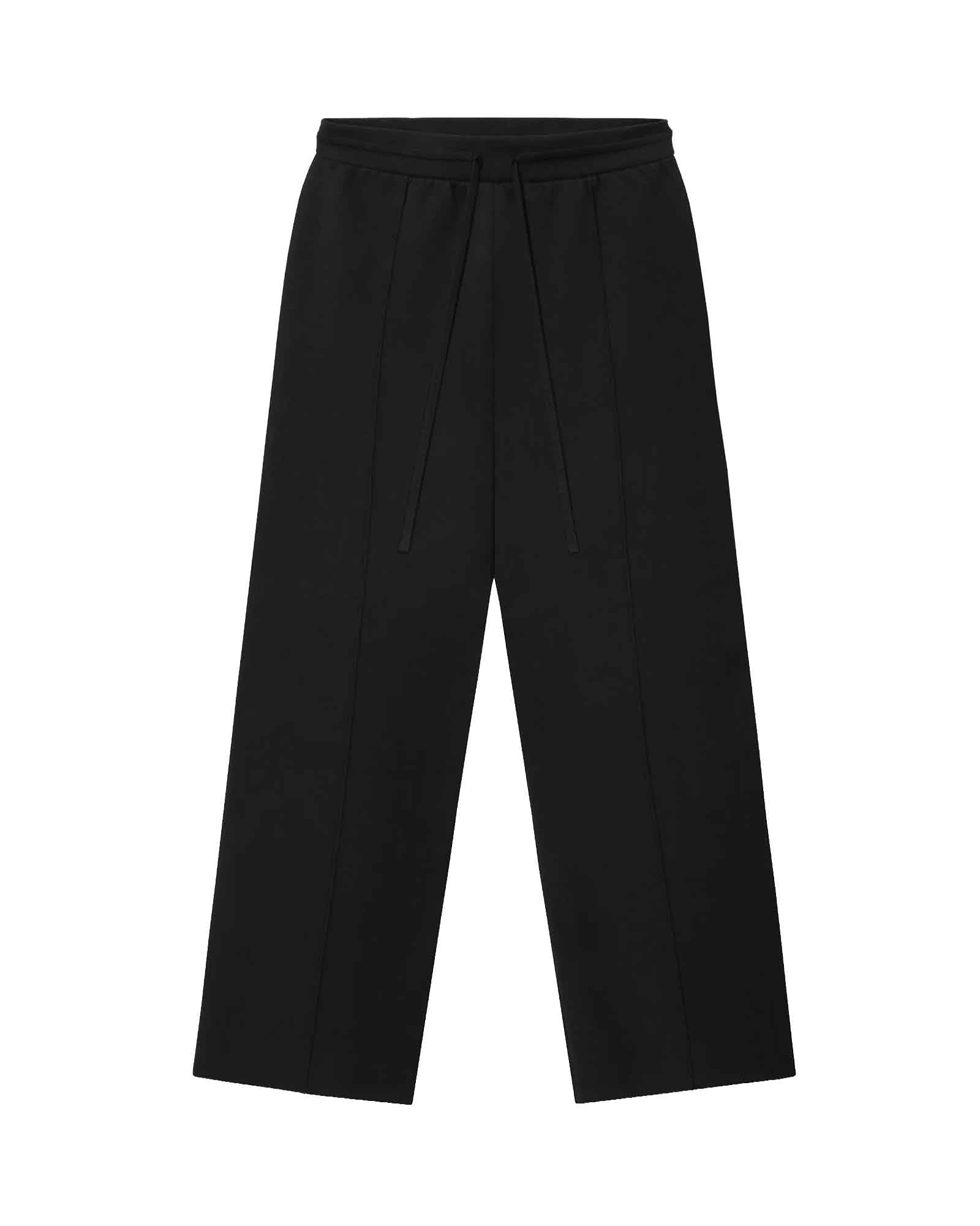 DOUBLE KNIT FLARED JOGGING PANT / BLACK