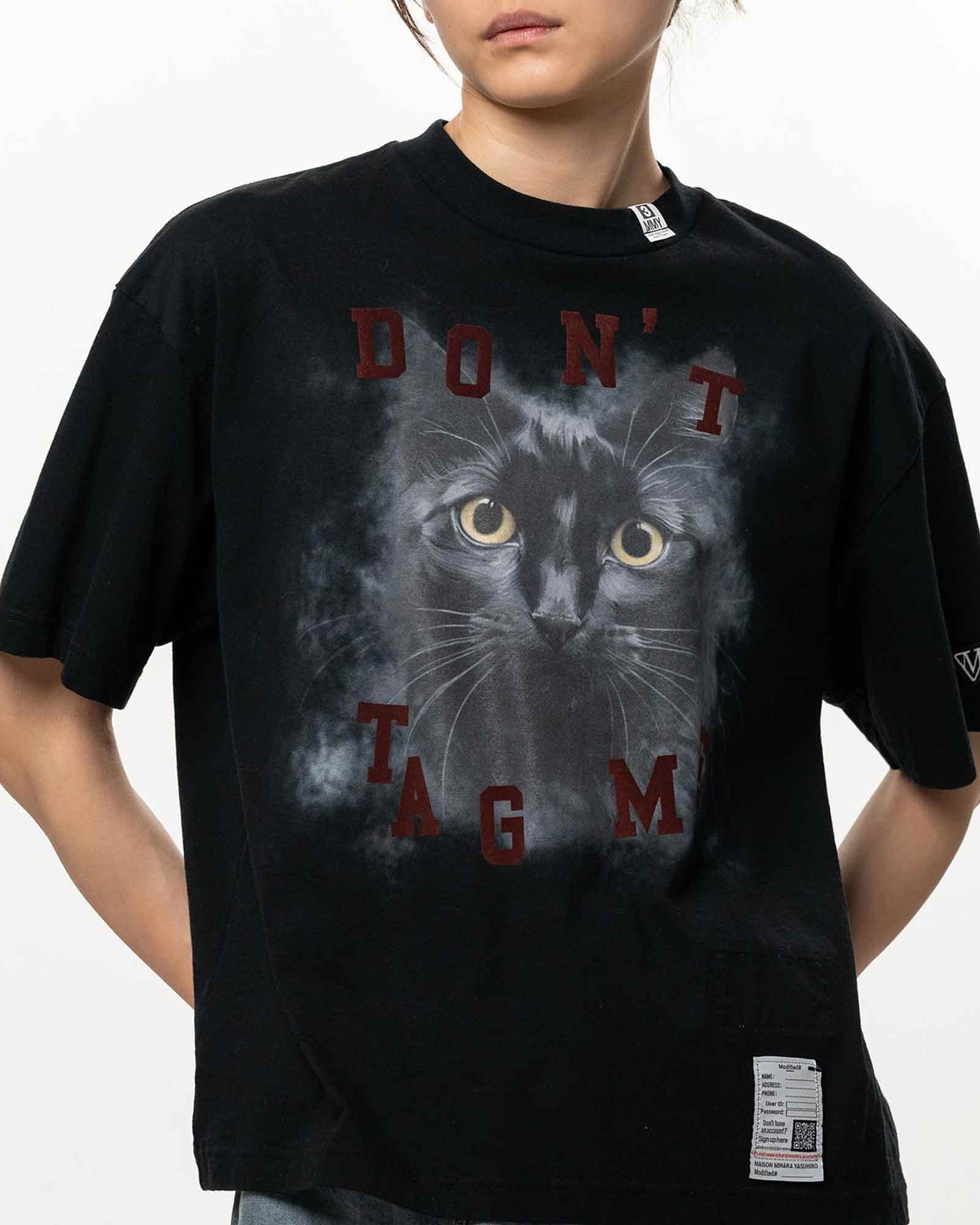 MIHARA YASUHIRO・Yasuhiro Mihara -  CAT PRINTED TEE / BLACK