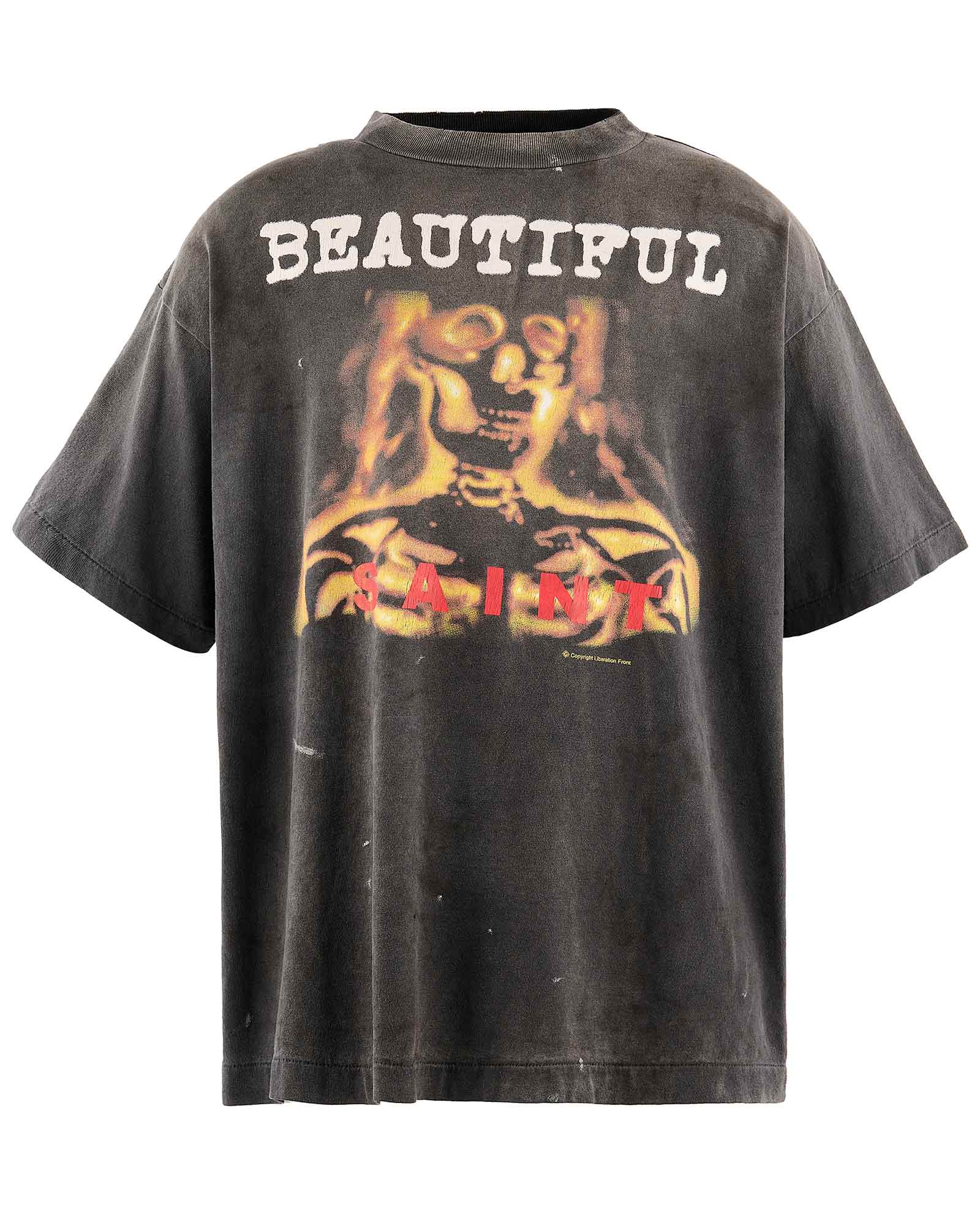 ©SAINT M××××××・セントマイケル - Tシャツ・カットソー SS T-SHIRT/BEATIFUL / BLACK