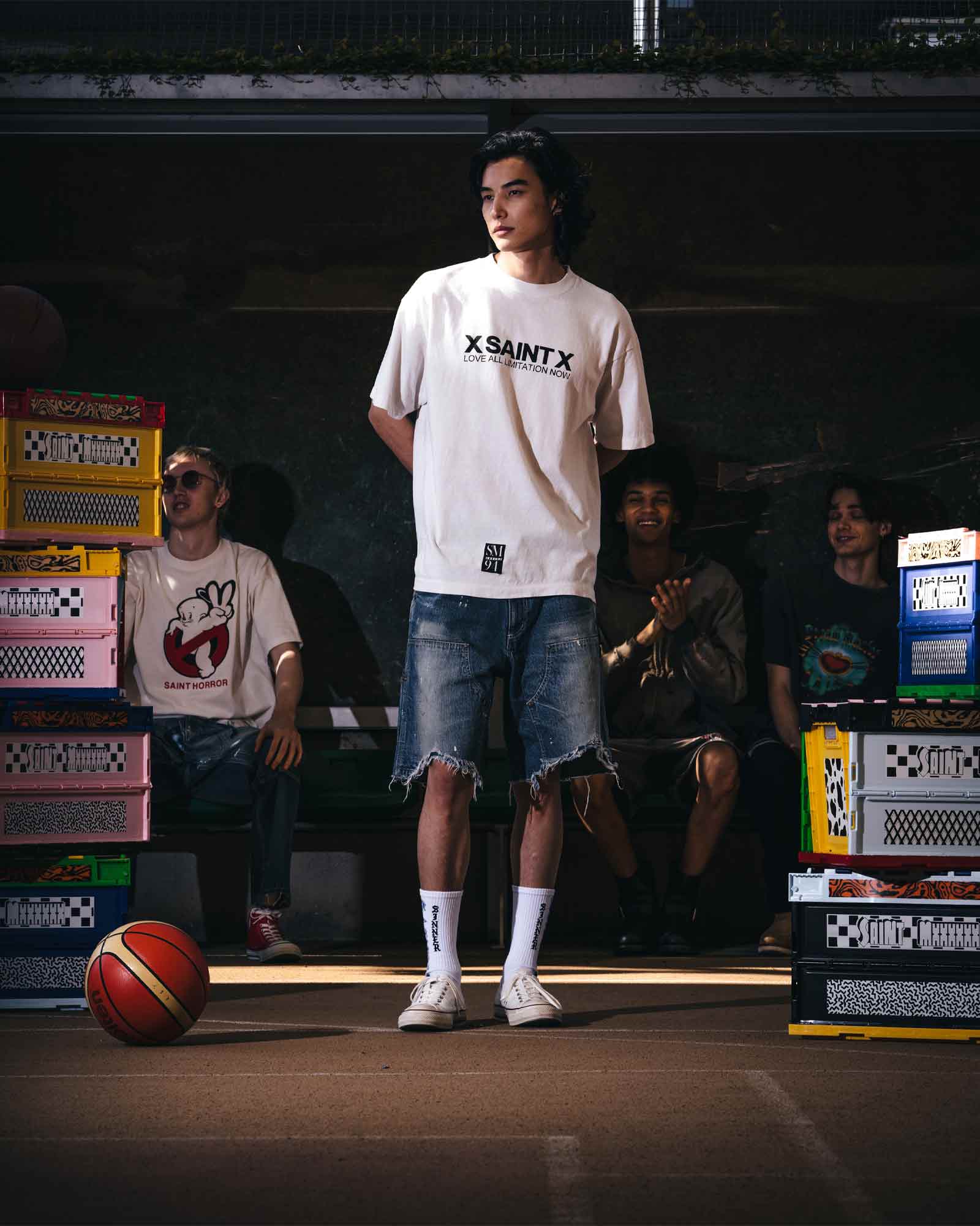 ©SAINT M××××××・セントマイケル - Tシャツ・カットソー SS T-SHIRT/X SAINT X / WHITE