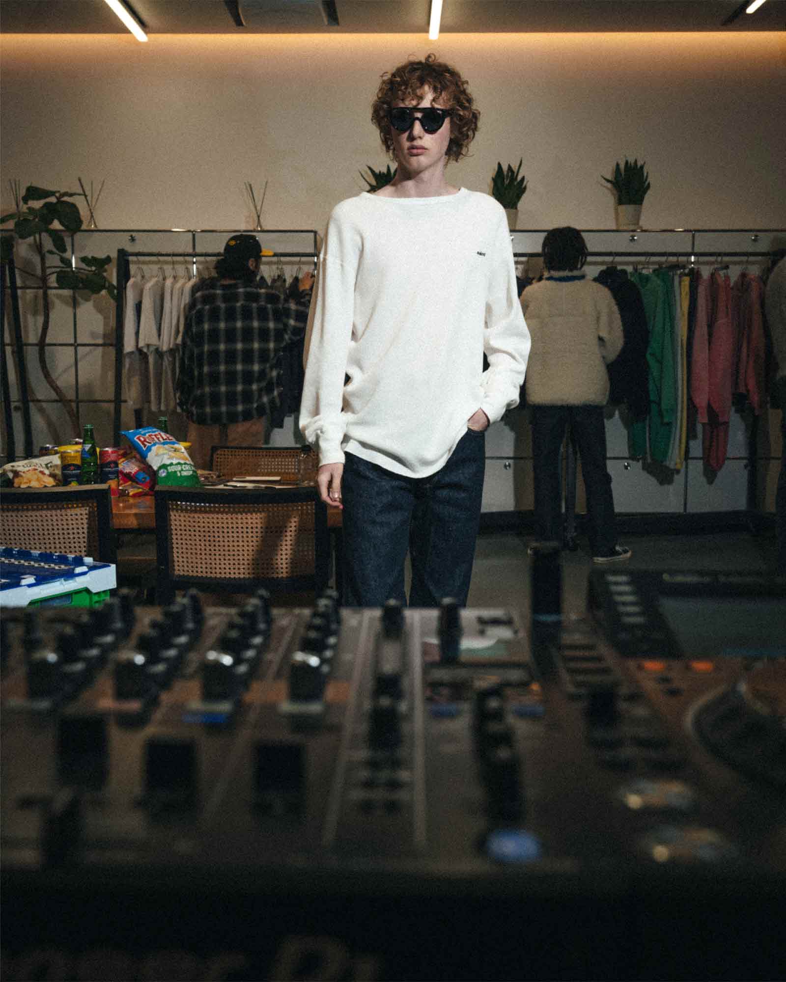 ©SAINT M××××××・セントマイケル - L/S Tシャツ THARMAL SHIRT/THARMAL / WHITE