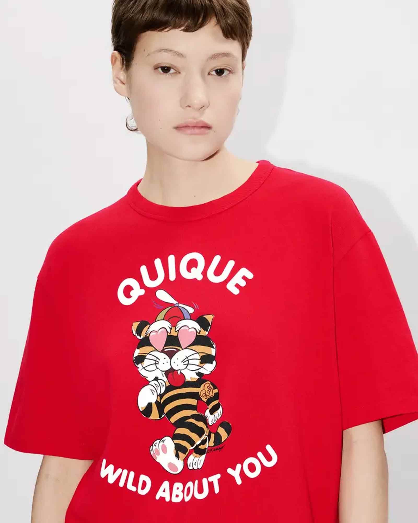 KENZO・Kenzo -  KENZO CARTOON CLASSIC T-SHIRT / CHERRY