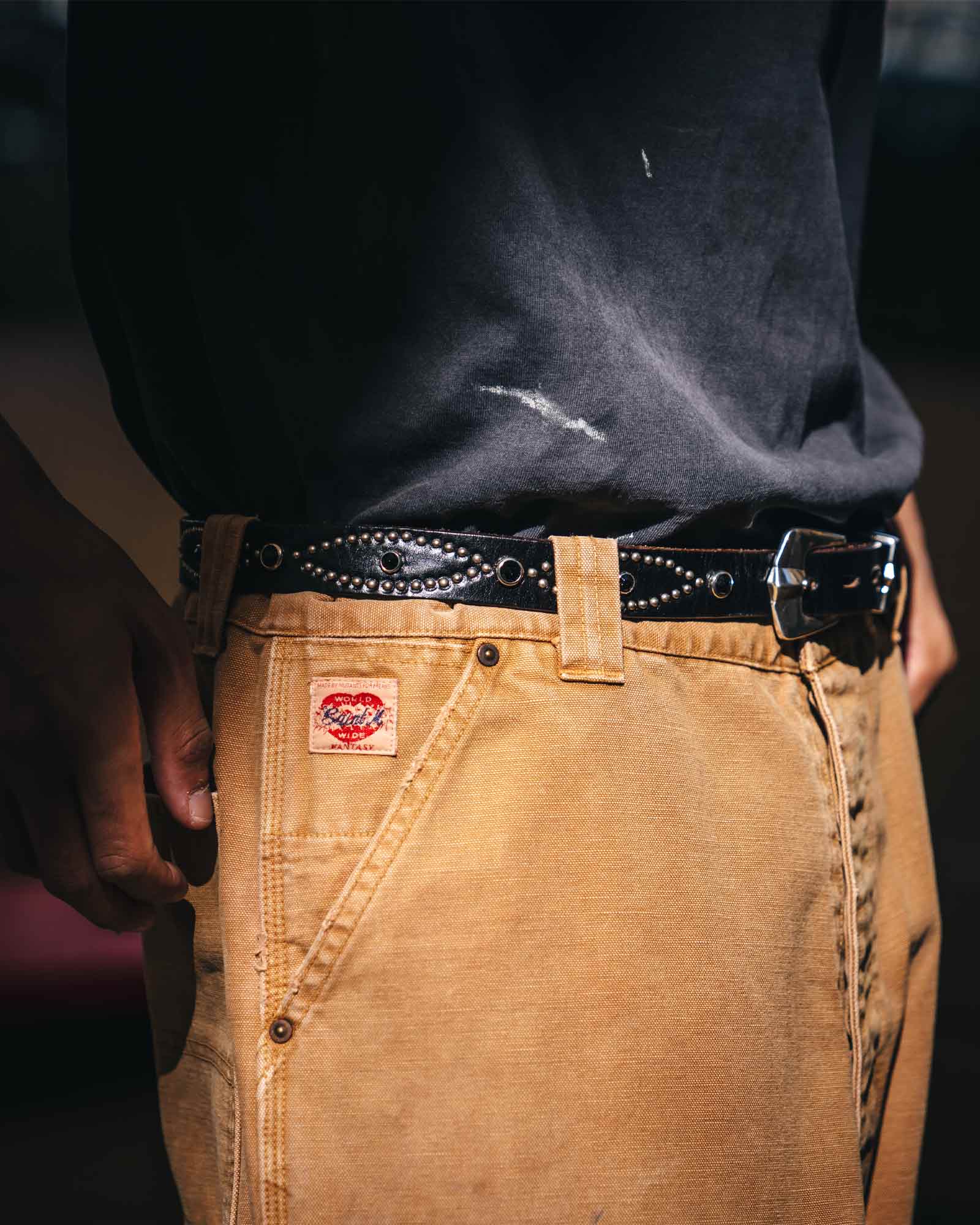 ©SAINT M××××××・セントマイケル - ベルト HTC_BELT NARROW / BLACK