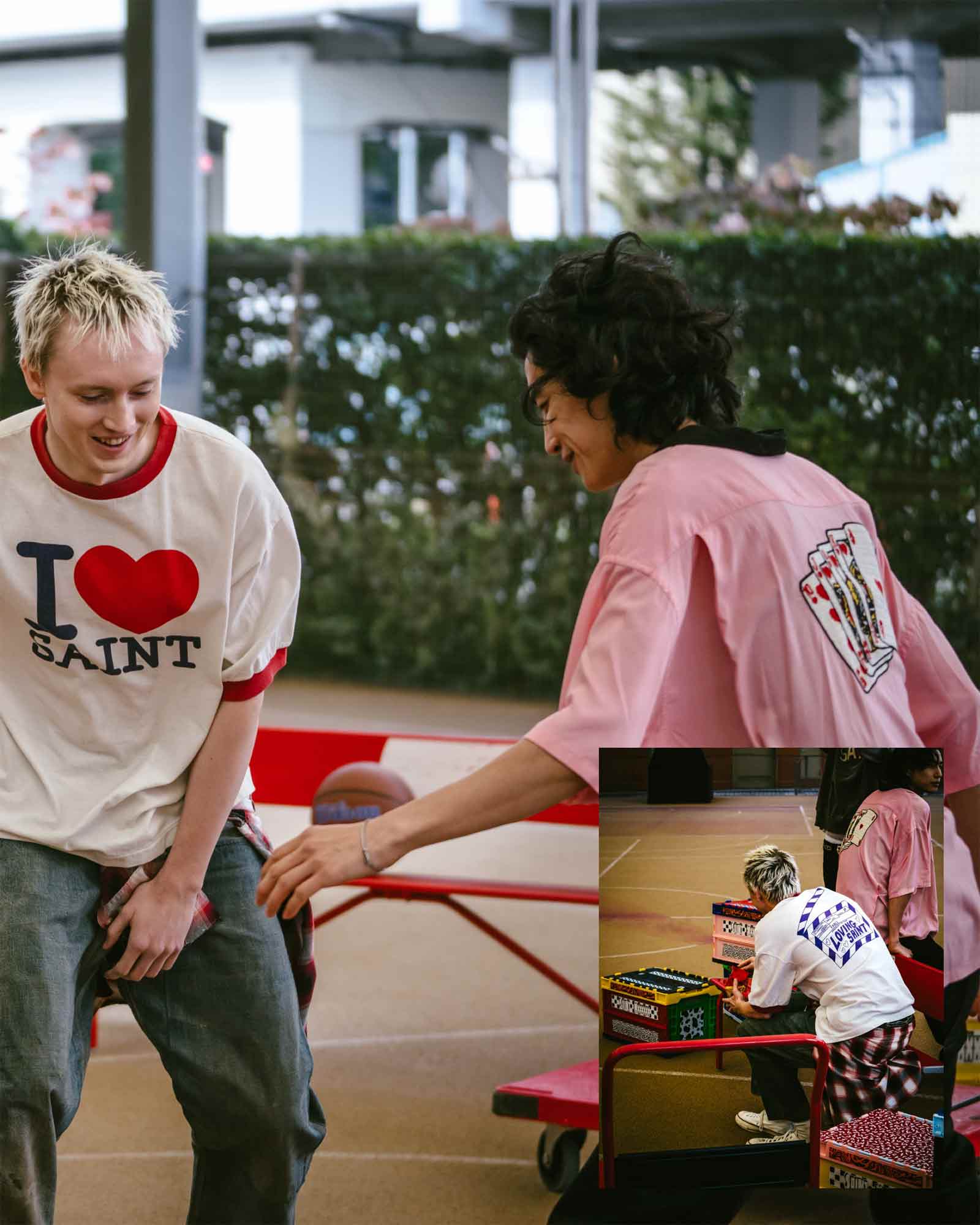 ©SAINT M××××××・セントマイケル - Tシャツ・カットソー SS T-SHIRT/I LOVE SAINT / WHITE