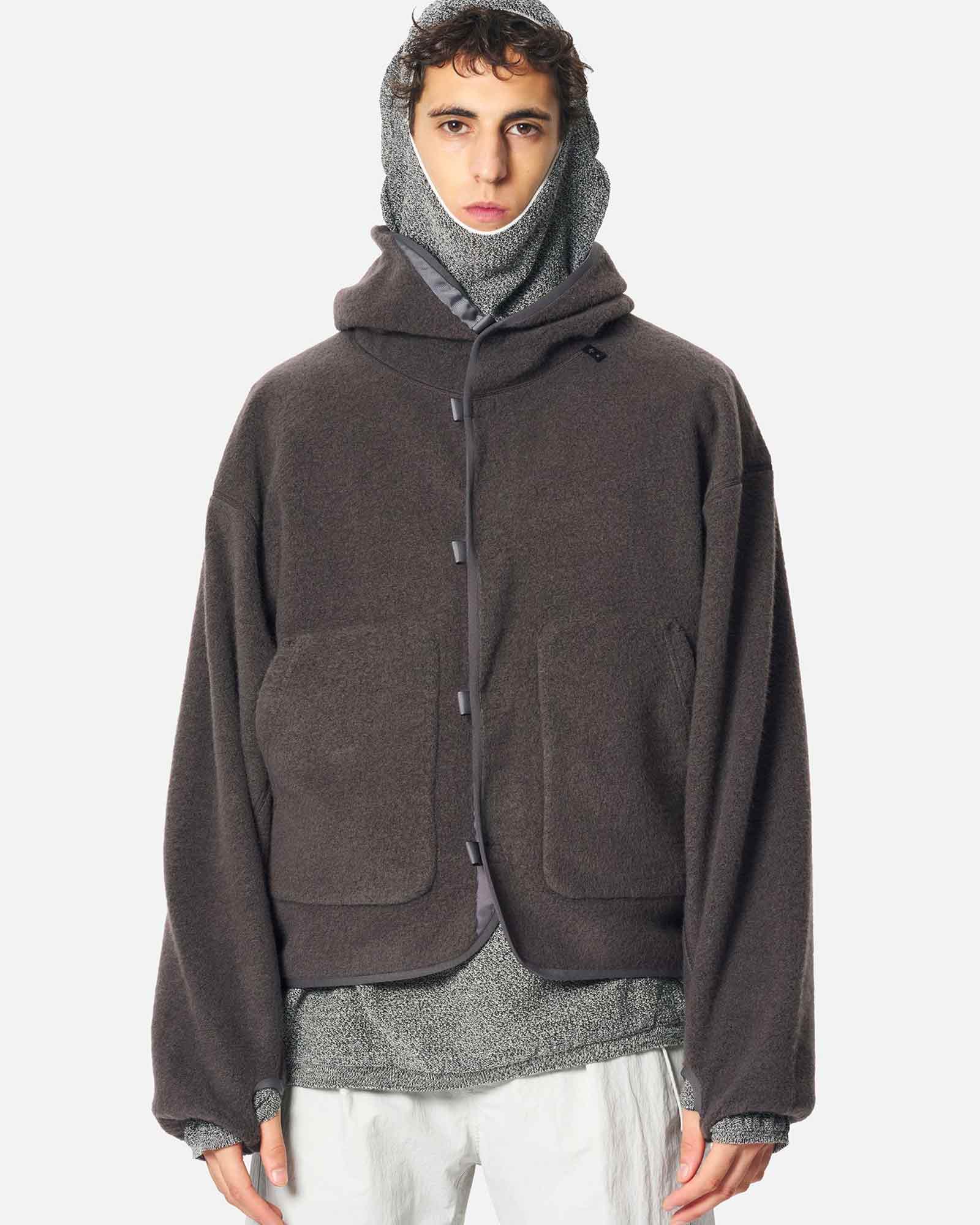 Goldwin 0・ゴールドウイン ゼロ - パーカー・フーディ WOOL FLEECE HOODIE / DARK LAVA