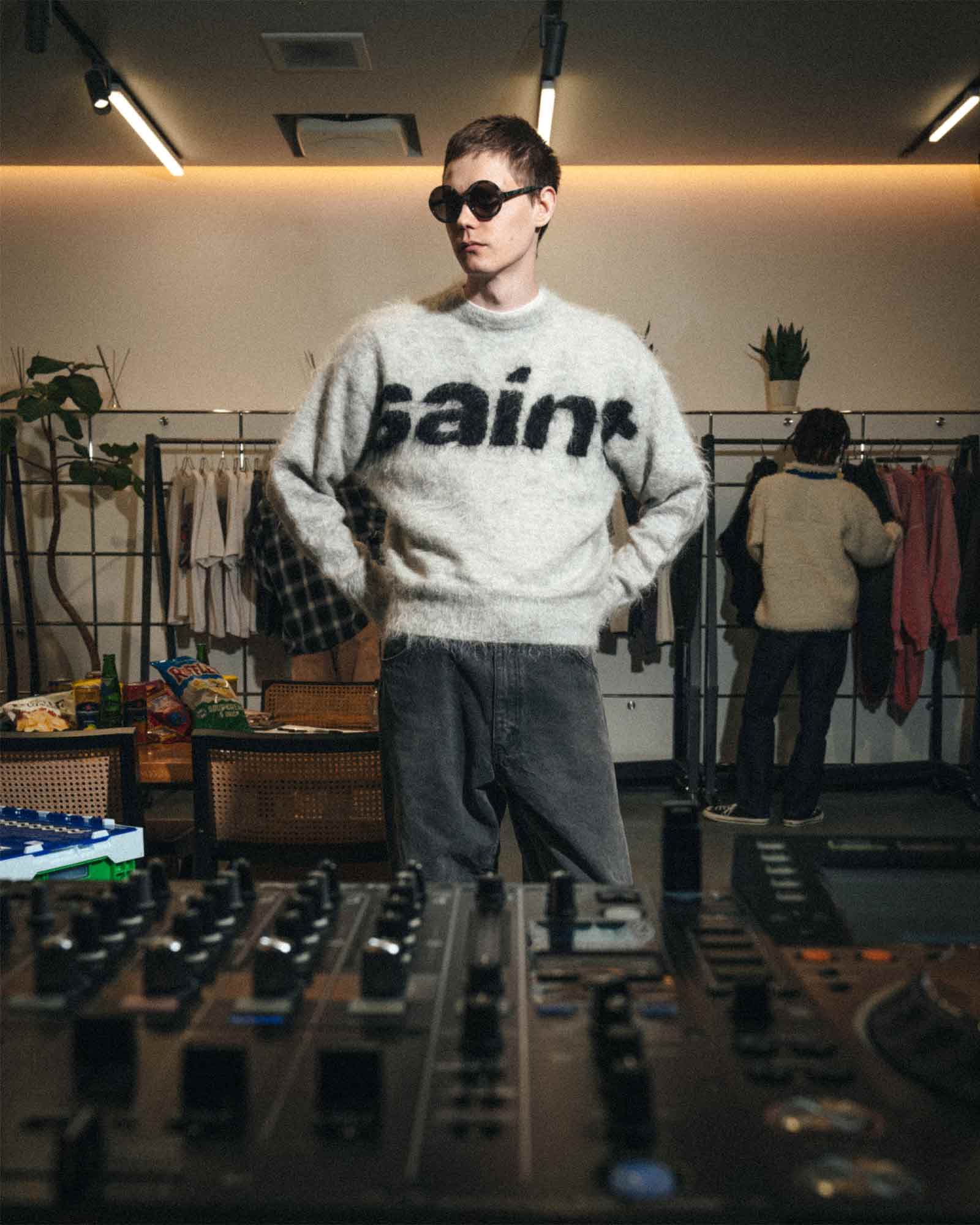 ©SAINT M××××××・セントマイケル - ニット・セーター MOHAIR CREW KNIT/SAINT / GRAY