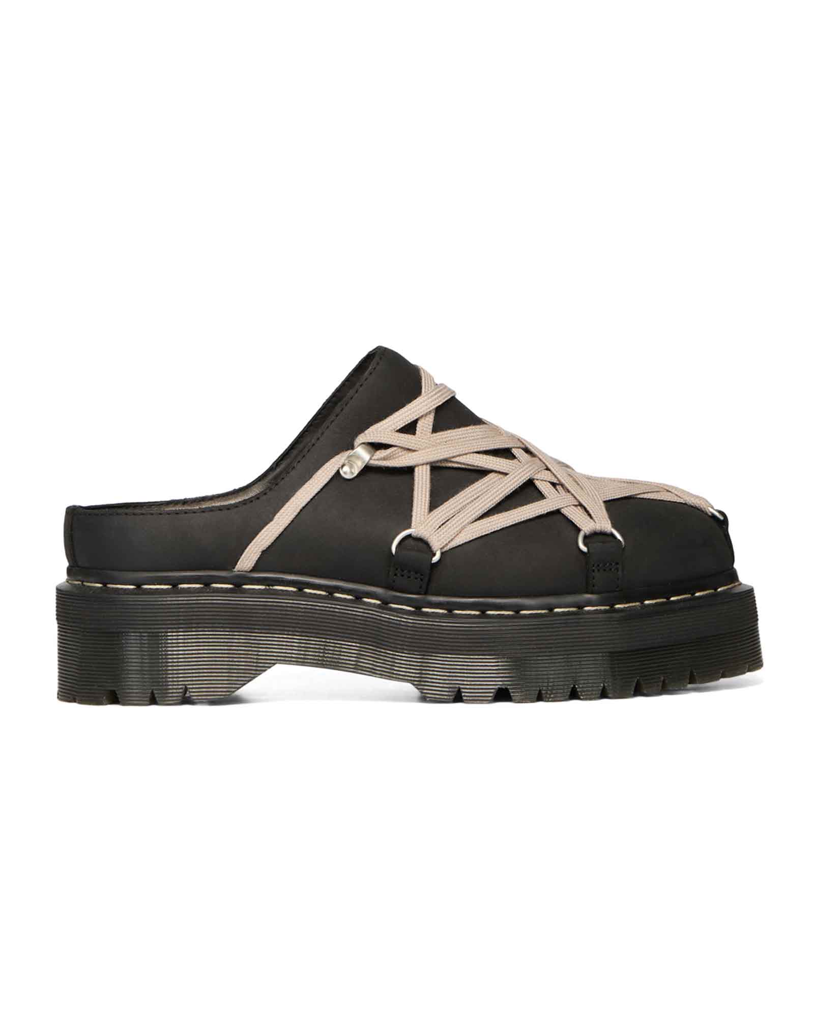 RICK OWENS・リック オウエンス - ブーツ QUAD SOLE MEGALACE® MULE / BLACK