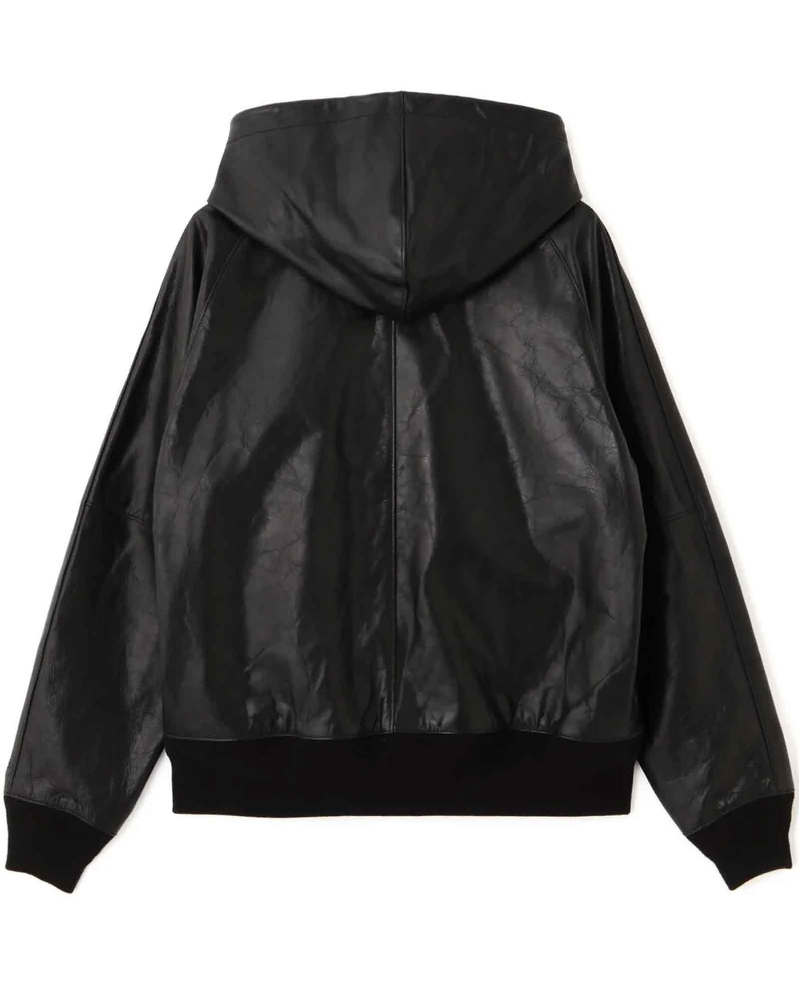 Schott・ショット - レザージャケット LEATHER HOOED JACKET / BLACK