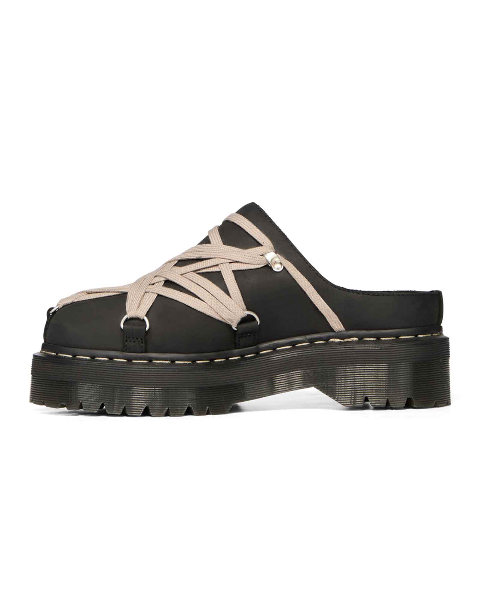RICK OWENS・リック オウエンス - ブーツ QUAD SOLE MEGALACE® MULE / BLACK
