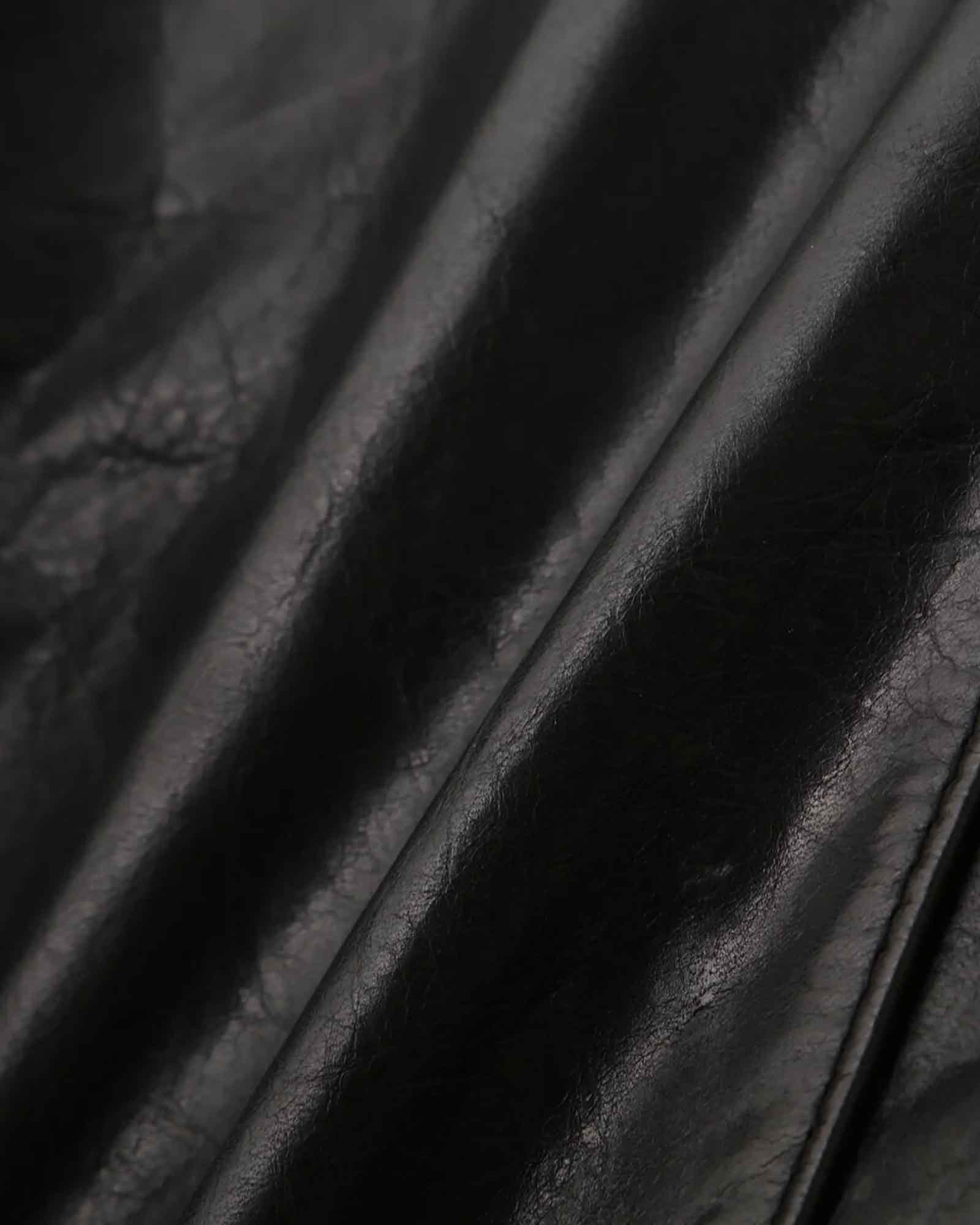 Schott・ショット - レザージャケット LEATHER HOOED JACKET / BLACK