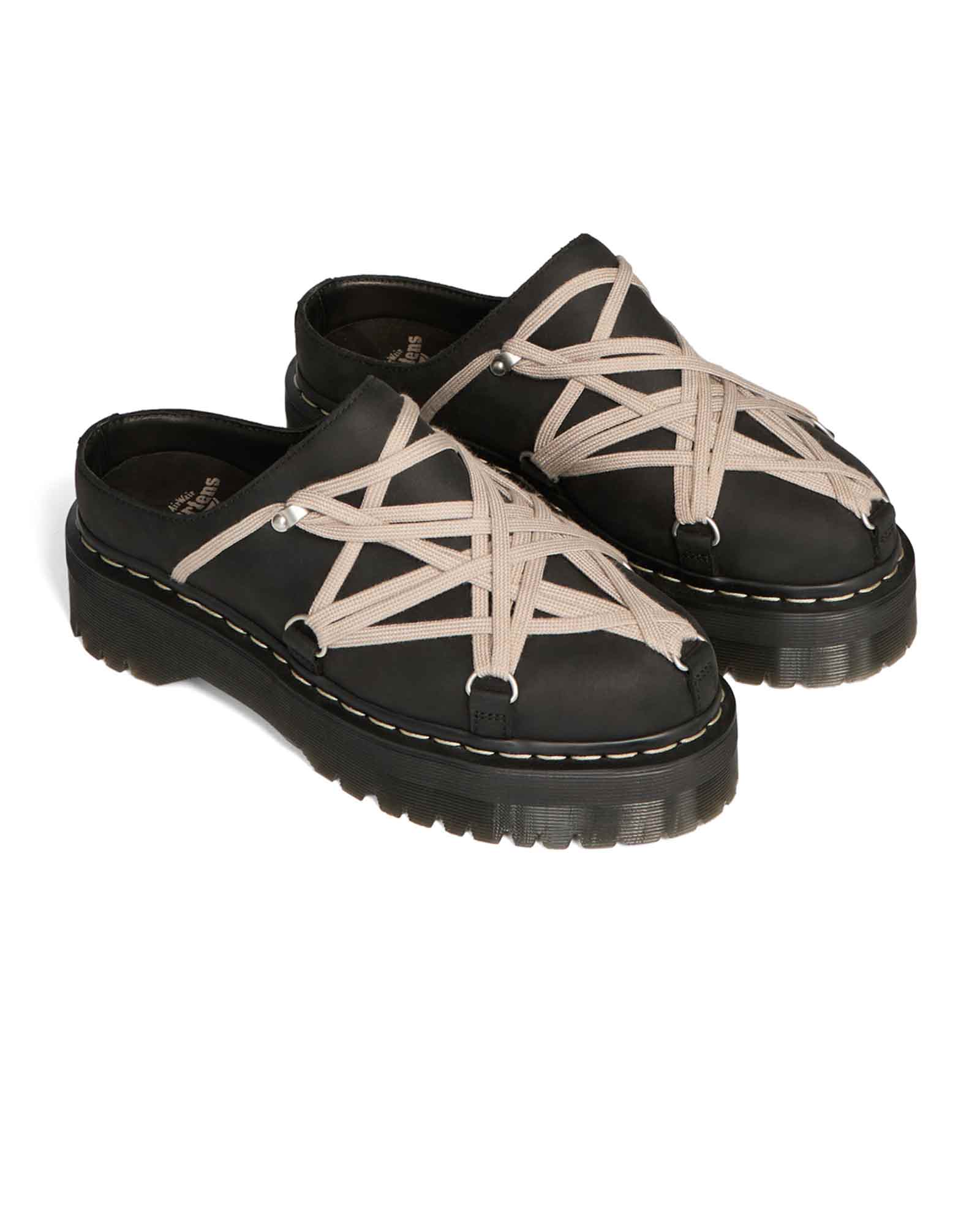 RICK OWENS・リック オウエンス - ブーツ QUAD SOLE MEGALACE® MULE / BLACK