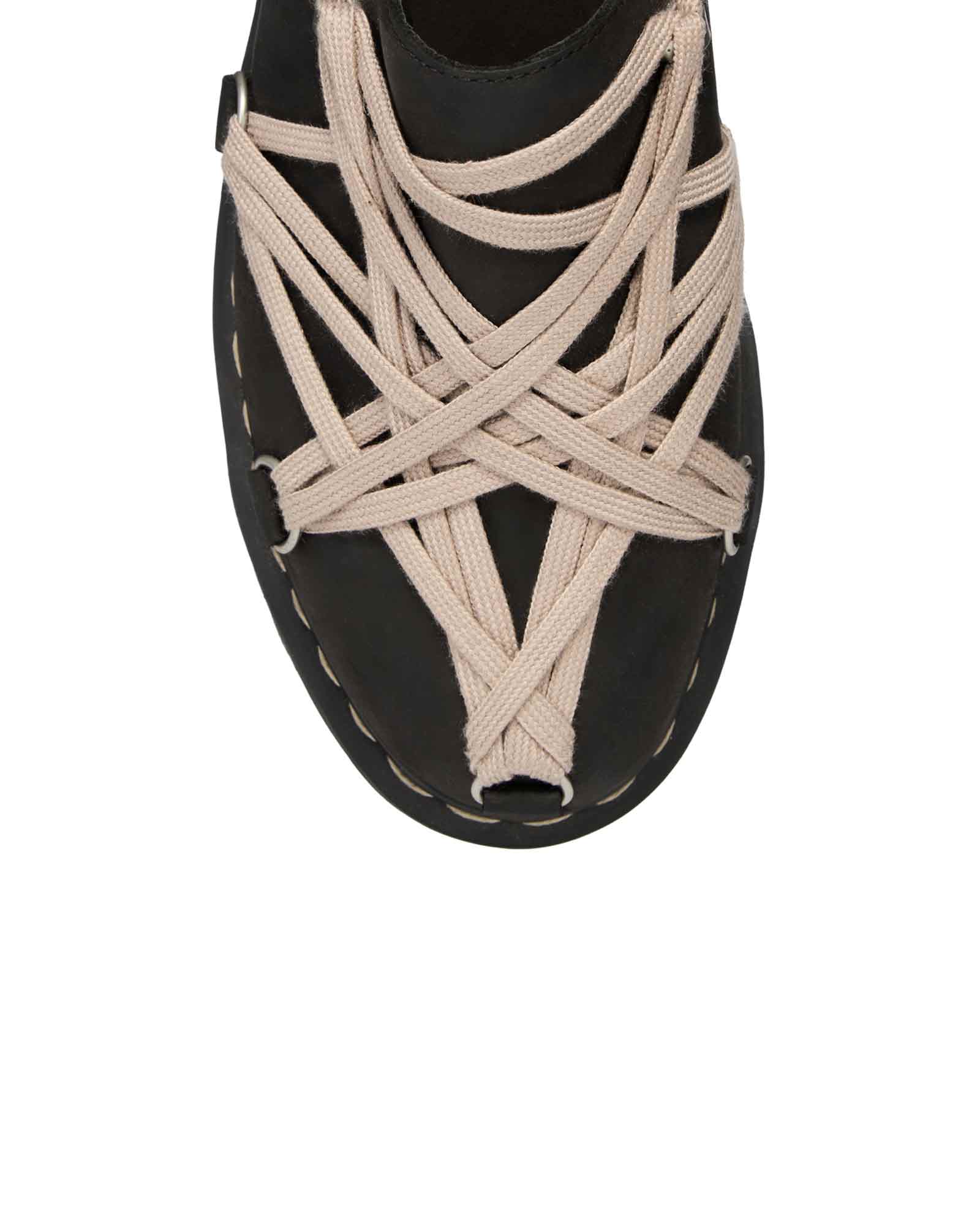 RICK OWENS・リック オウエンス - ブーツ QUAD SOLE MEGALACE® MULE / BLACK