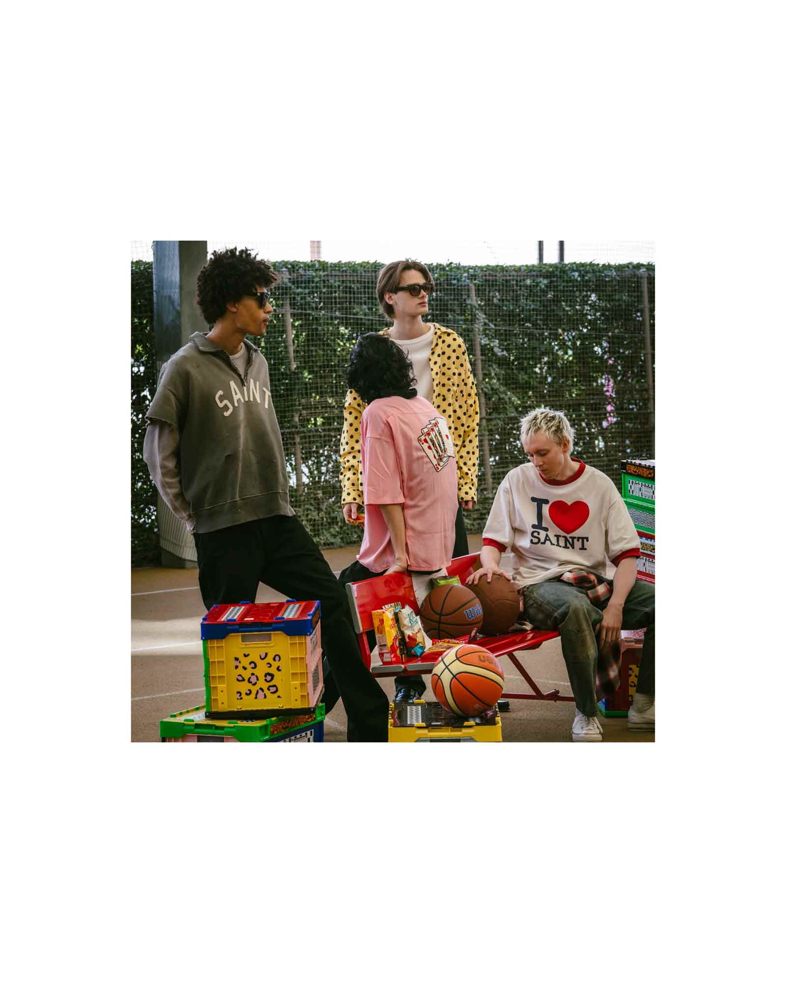 ©SAINT M××××××・セントマイケル - Tシャツ・カットソー SS T-SHIRT/I LOVE SAINT / WHITE