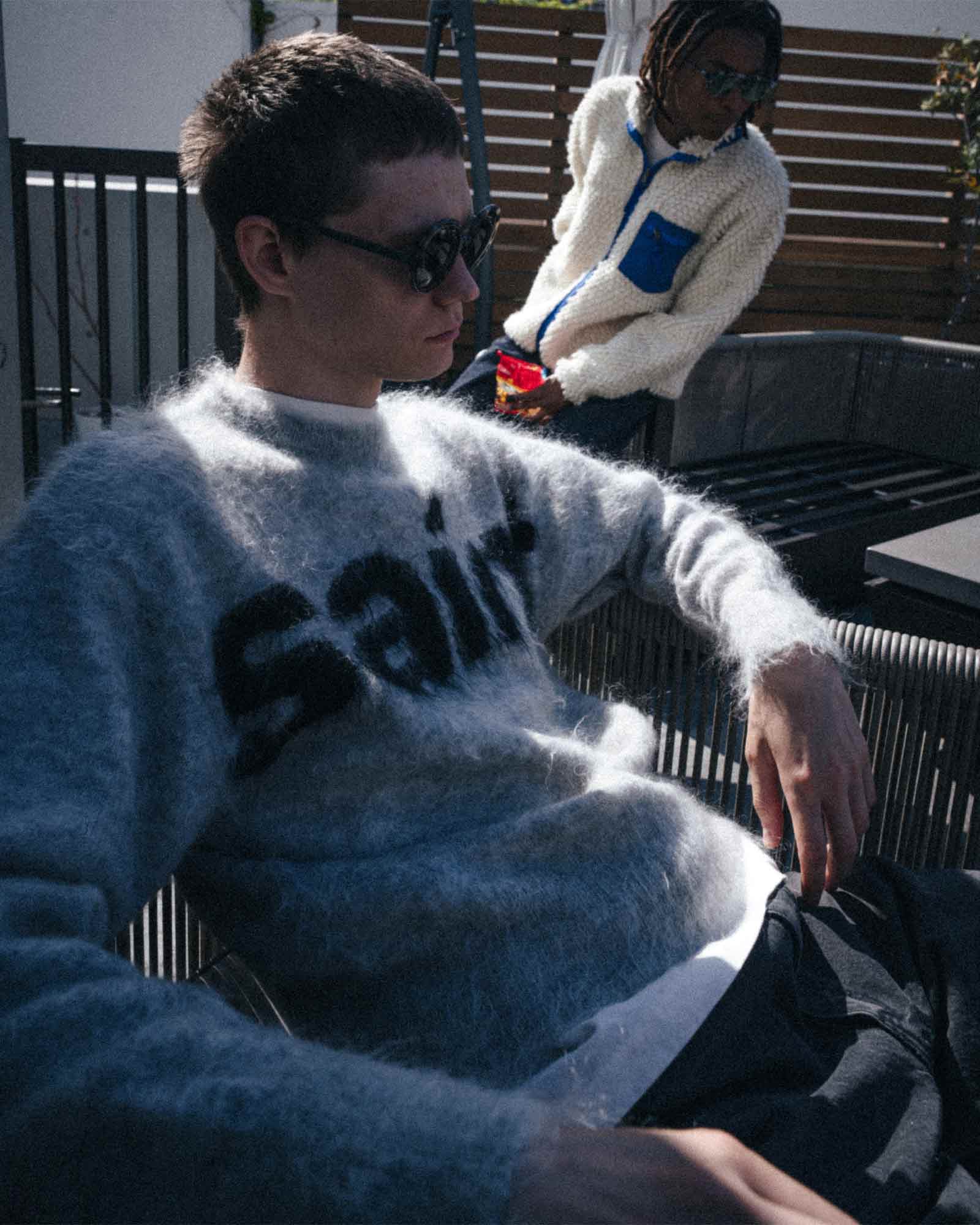 ©SAINT M××××××・セントマイケル - ニット・セーター MOHAIR CREW KNIT/SAINT / GRAY