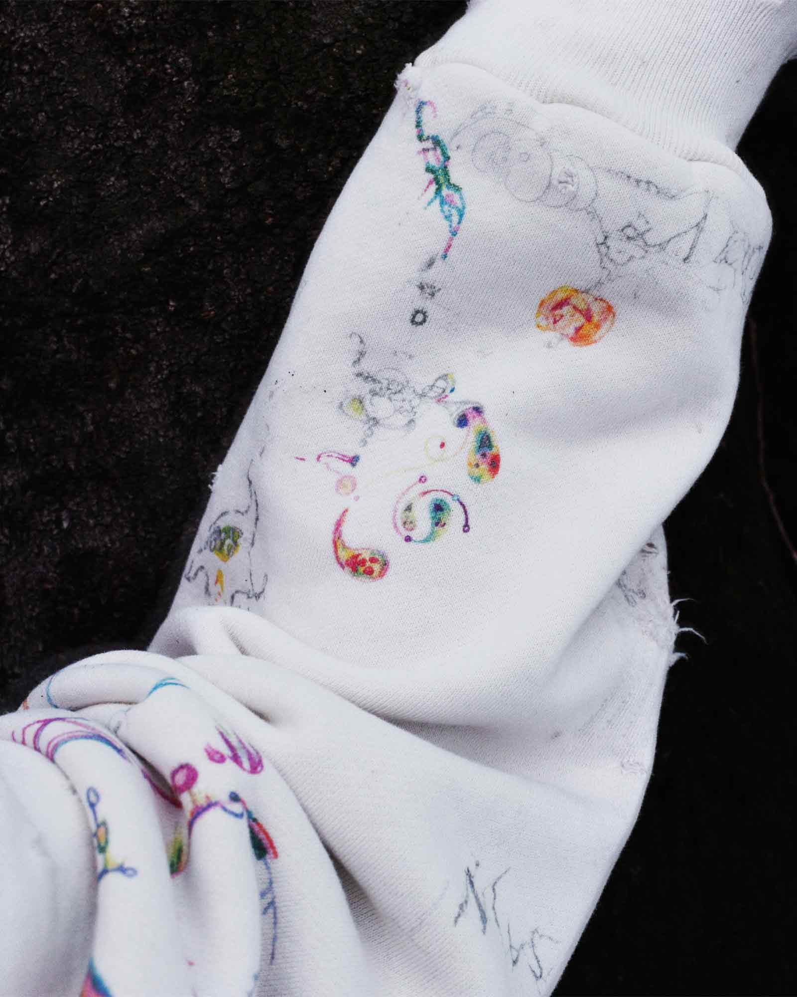 ©SAINT M××××××・圣迈克尔 -  COCO_DOUBLE FACE HOODIE / WHITE