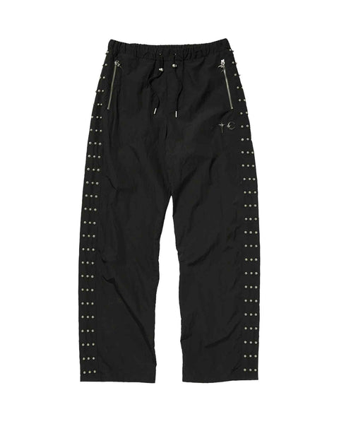 THUG CLUB(サグクラブ)「 TRIPLE LINE STUD TRACK PANTS / BLACK