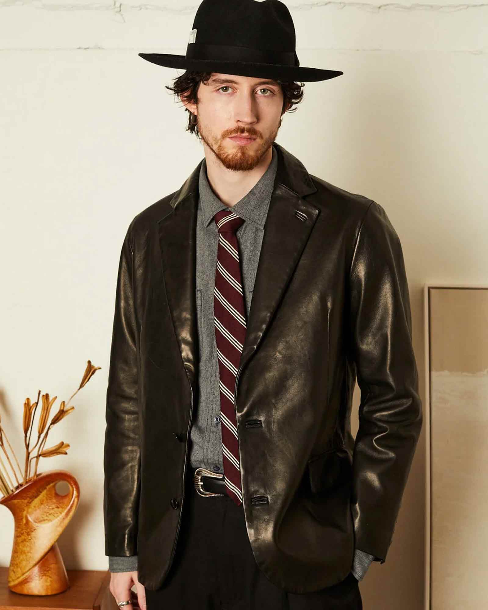 Schott・ショット -  LEATHER TAILORED JACKET / BLACK