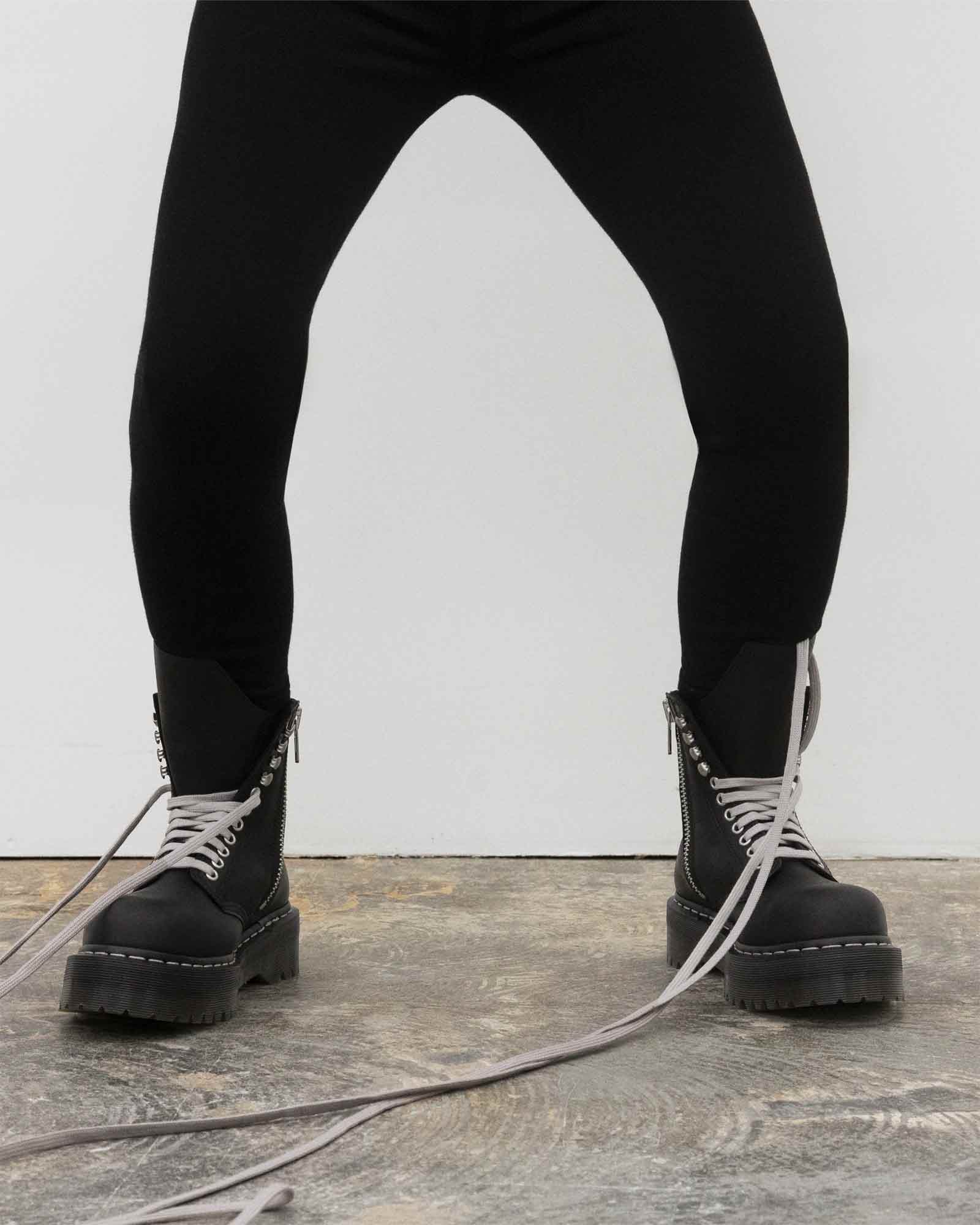 RICK OWENS・リック オウエンス - ブーツ QUAD SOLE STEEL TOE BOOT / BLACK