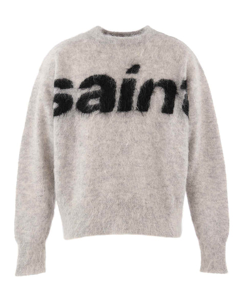SAINT M××××××(セントマイケル) AW26 MOHAIR CREW KNIT/SAINT / GRAY