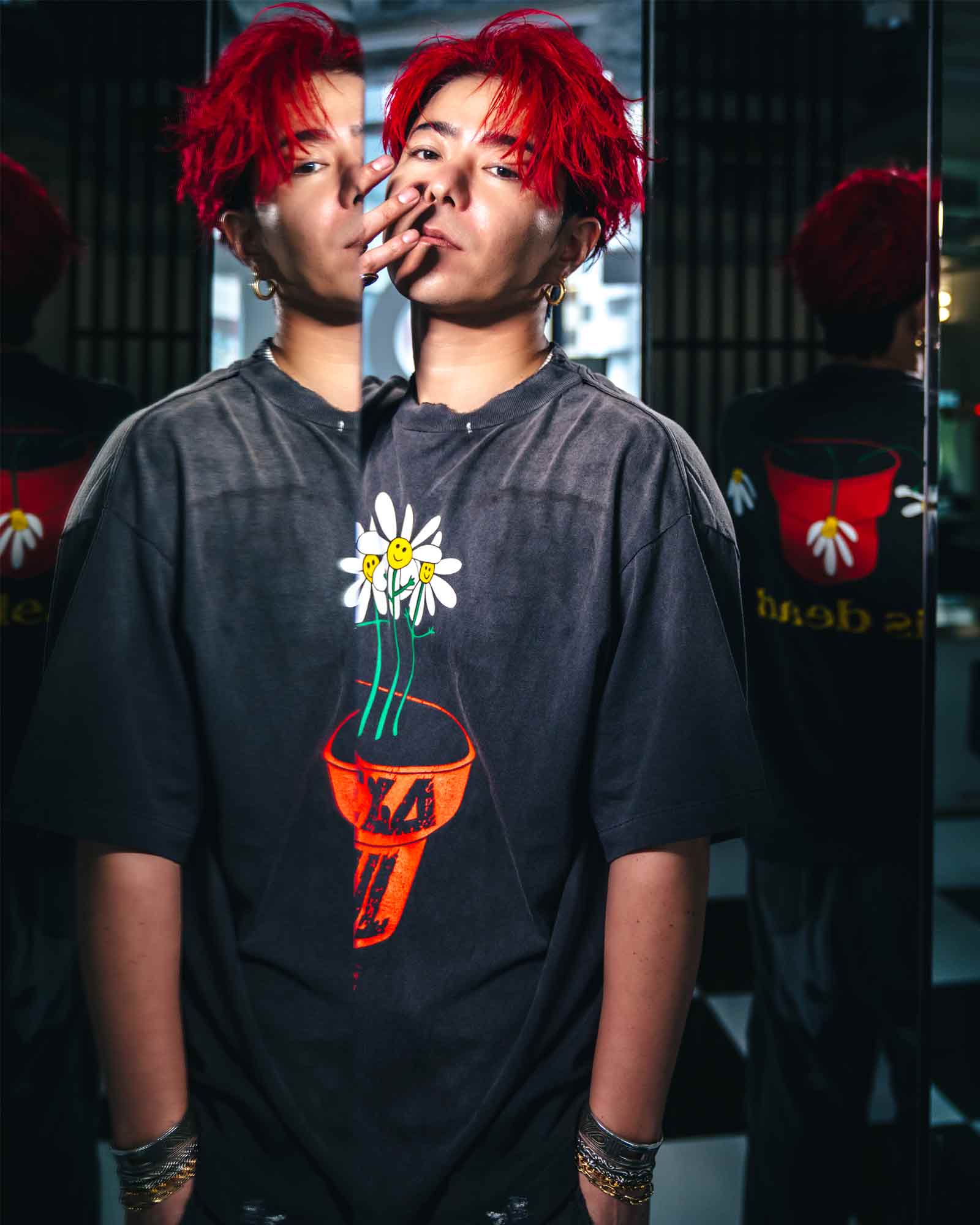 ©SAINT M××××××・セントマイケル - Tシャツ・カットソー DLS_SS TEE/DE LA SOUL / BLACK