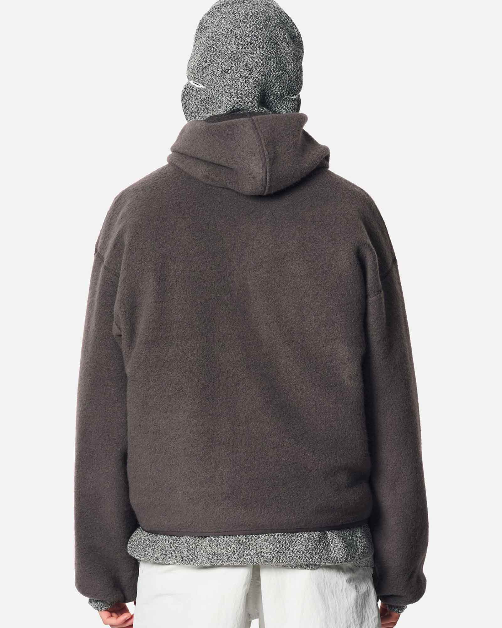 Goldwin 0・ゴールドウイン ゼロ - パーカー・フーディ WOOL FLEECE HOODIE / DARK LAVA